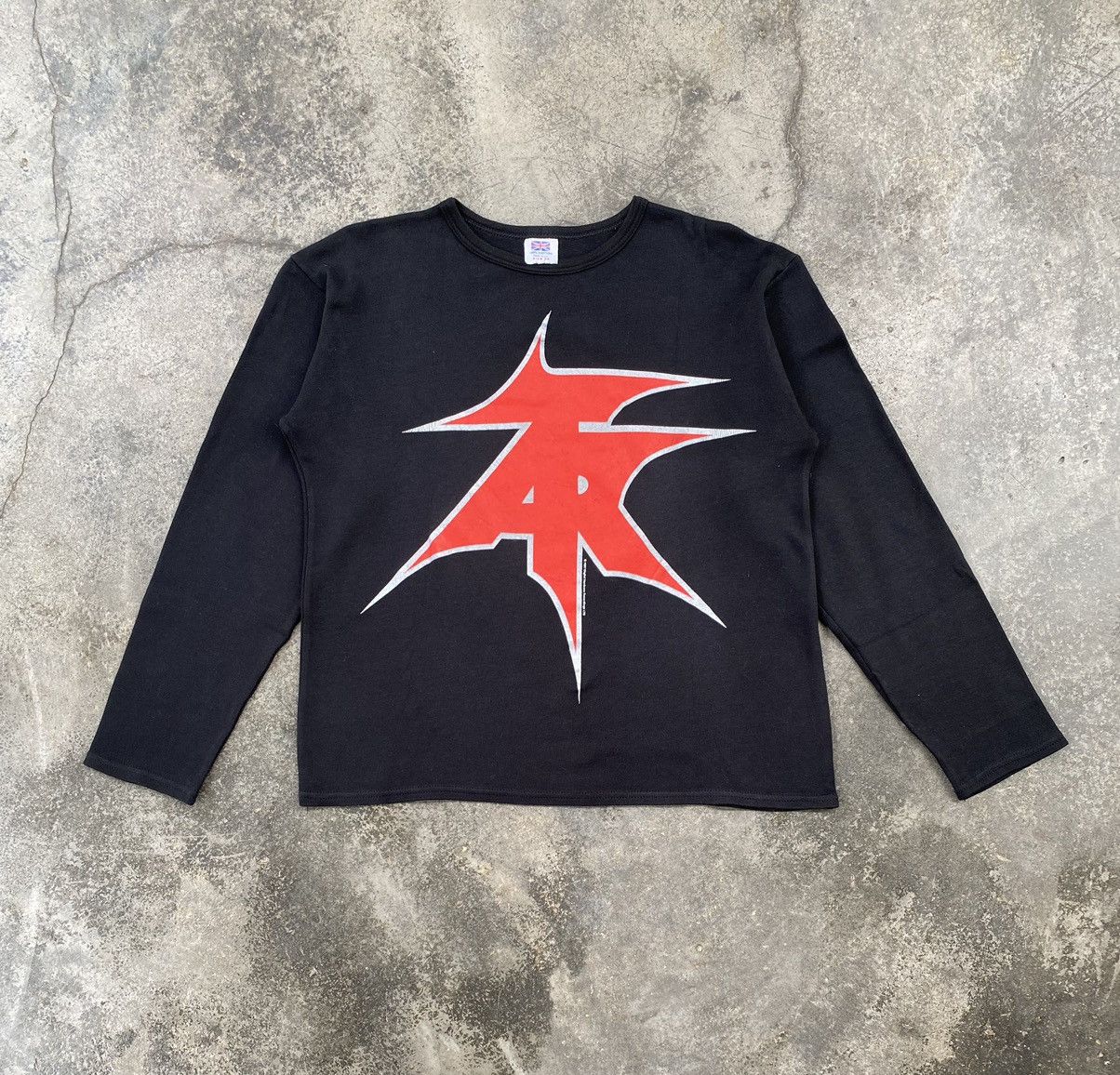 image of Band Tees x Vintage 90's Atari Teenage Riot Hardcore Band Cropped Tees in Black, Men's (Size Small)