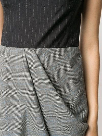 Alexander McQueen o1y0325 Midi Dress in Navy Blue & Grey Size S / US 4 / IT 40 - 5 Thumbnail