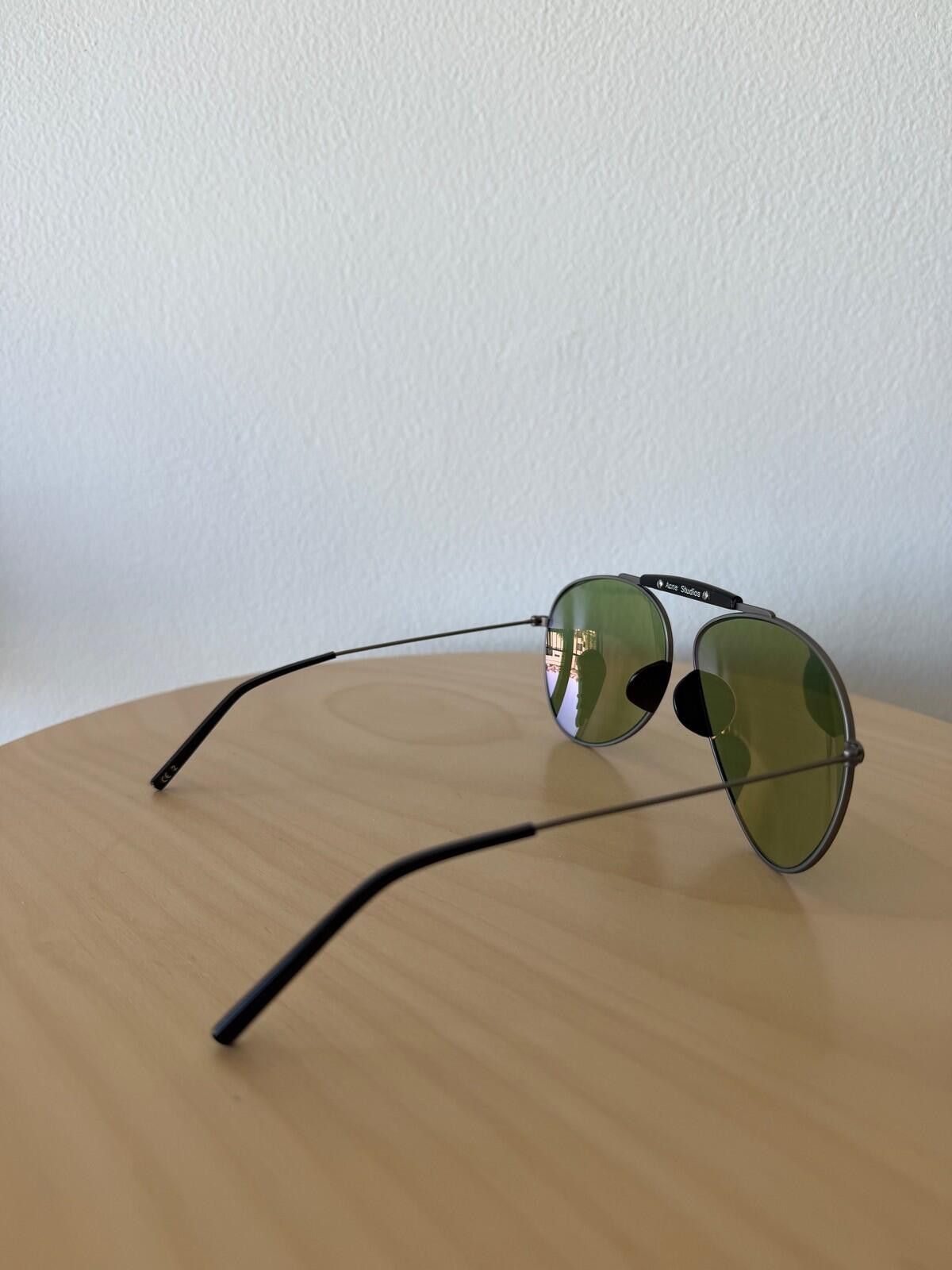 Acne Studios New acne studios howard aviator sunglasses silver green Size ONE SIZE - 7 Thumbnail