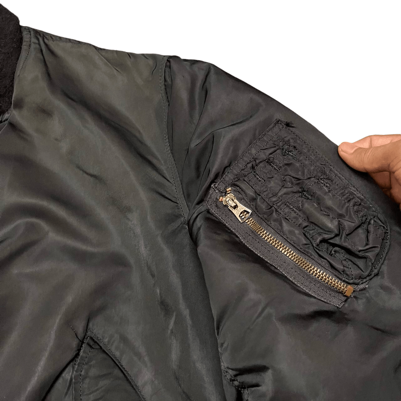 Alpha Industries Vintage Alpha Industries Ma 1 Bomber Jacket Military Black Size US XL / EU 56 / 4 - 6 Thumbnail