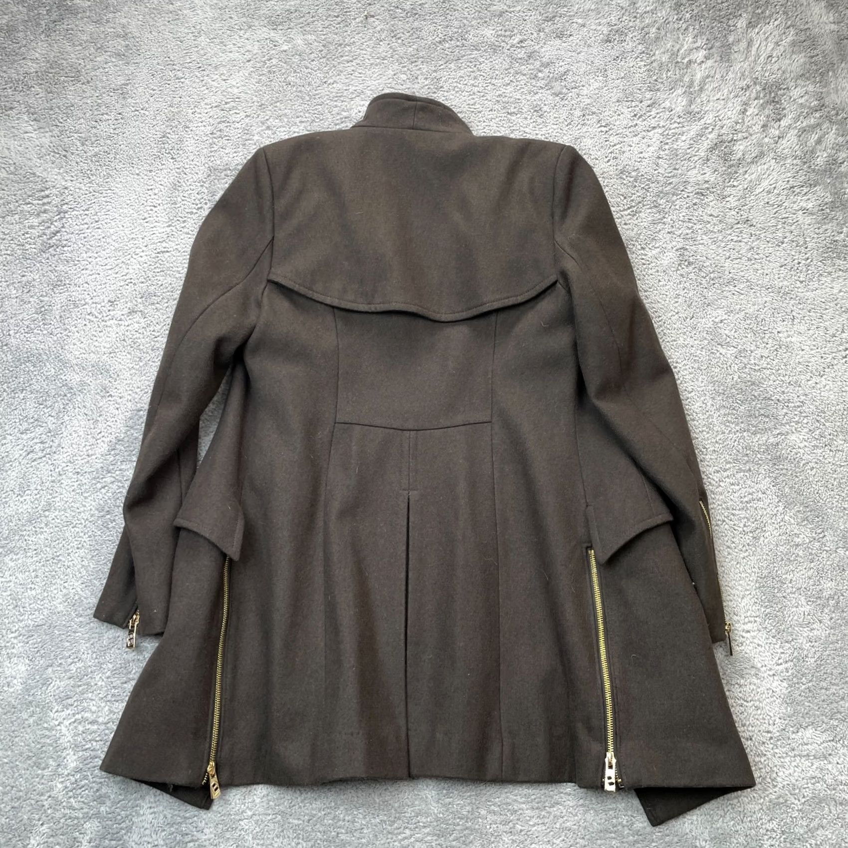Buffalo David Bitton Buffalo David Bitton Jacket - Womens Medium Brown Wool Blend Double Collar Coat Size M / US 6-8 / IT 42-44 - 2 Thumbnail