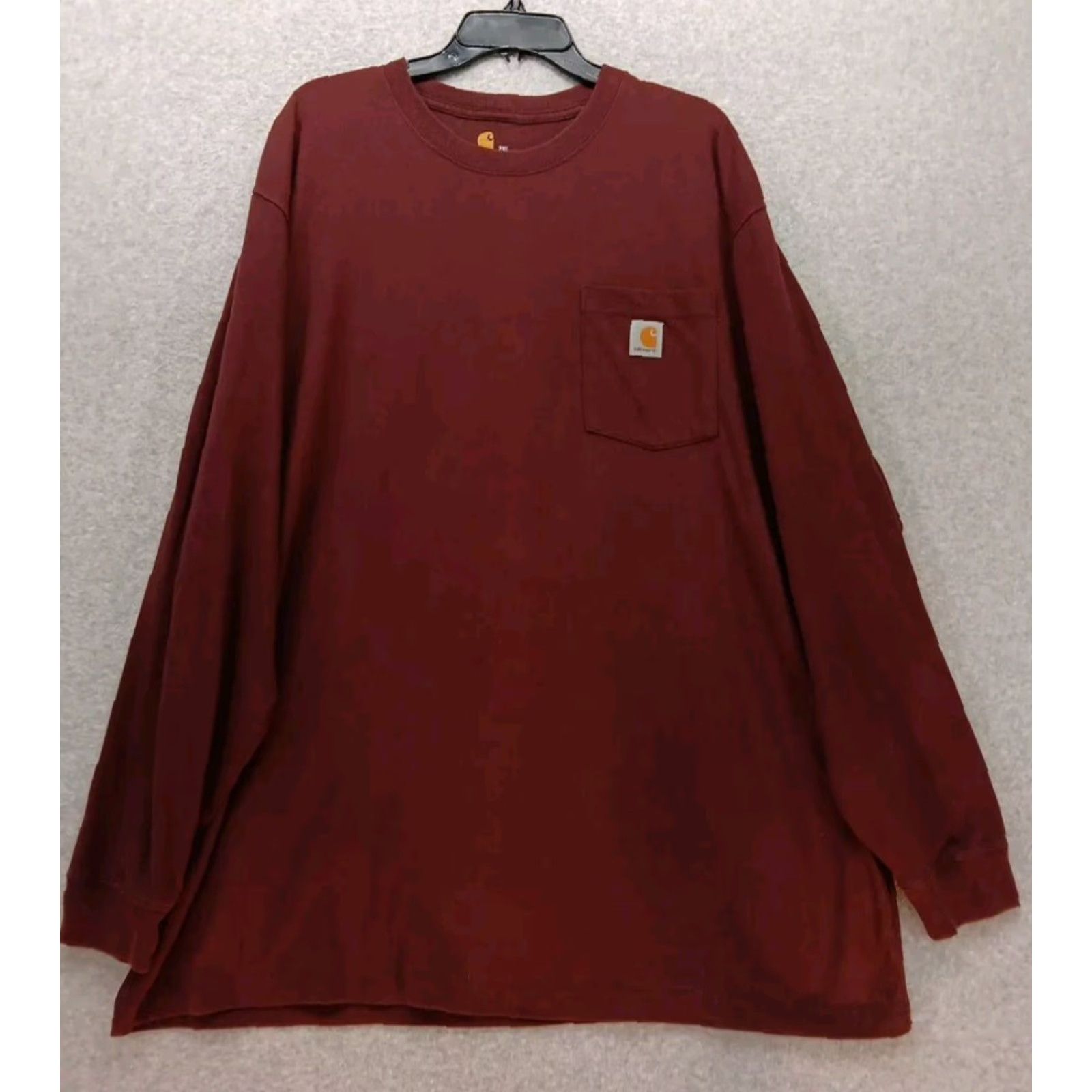 Carhartt Carhartt T-shirt Mens 2XL Tall Maroon Original Fit Long Sleeve Pullover Size US XXL / EU 58 / 5 - 2 Thumbnail