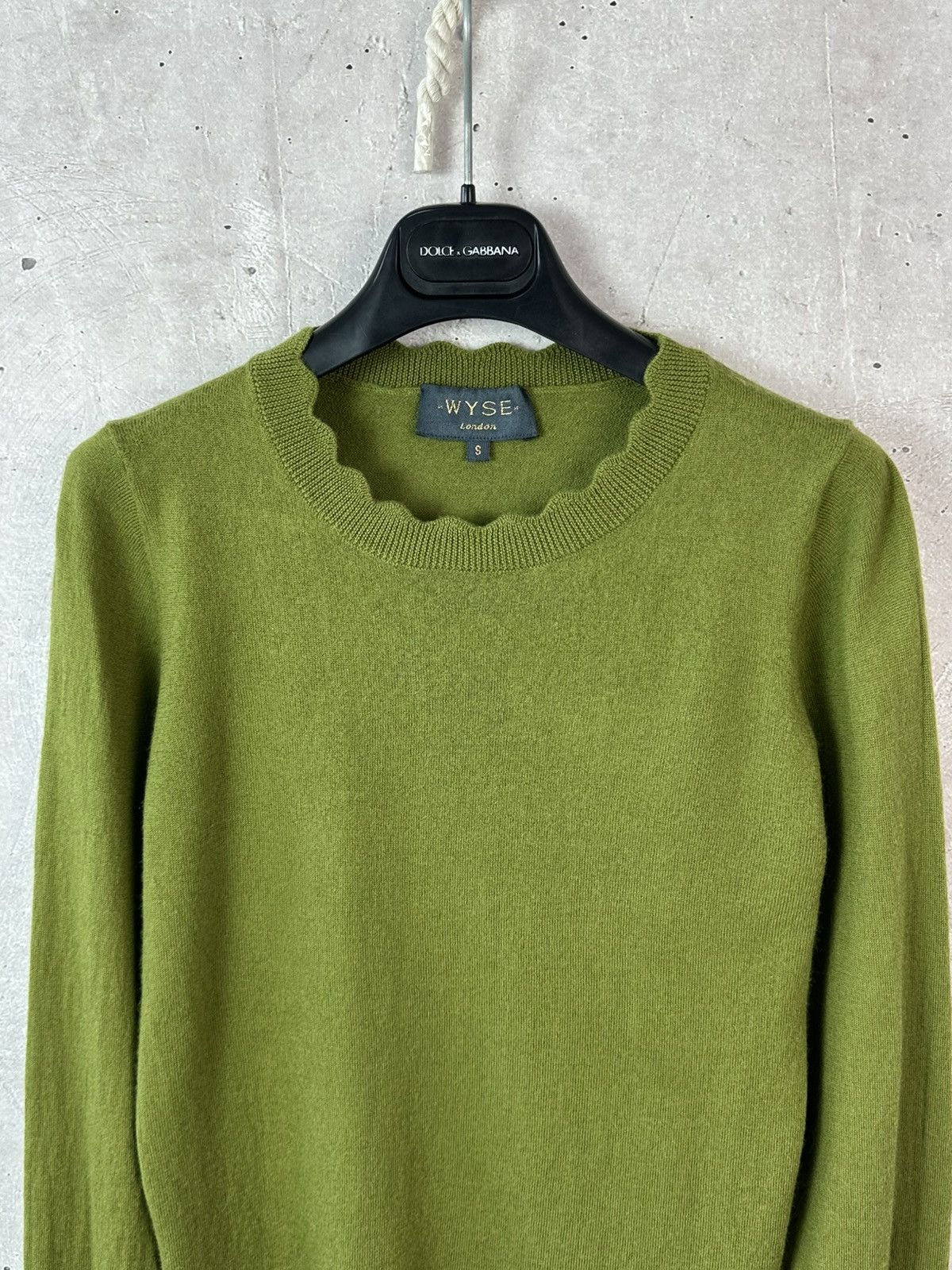 Other Wyse London Wool Green Knit Long Sleeve Women’s Sweater Size S / US 4 / IT 40 - 2 Thumbnail