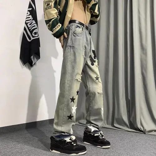 VIBE Vintage star patch patch jeans Size US 32 / EU 48 - 8 Thumbnail