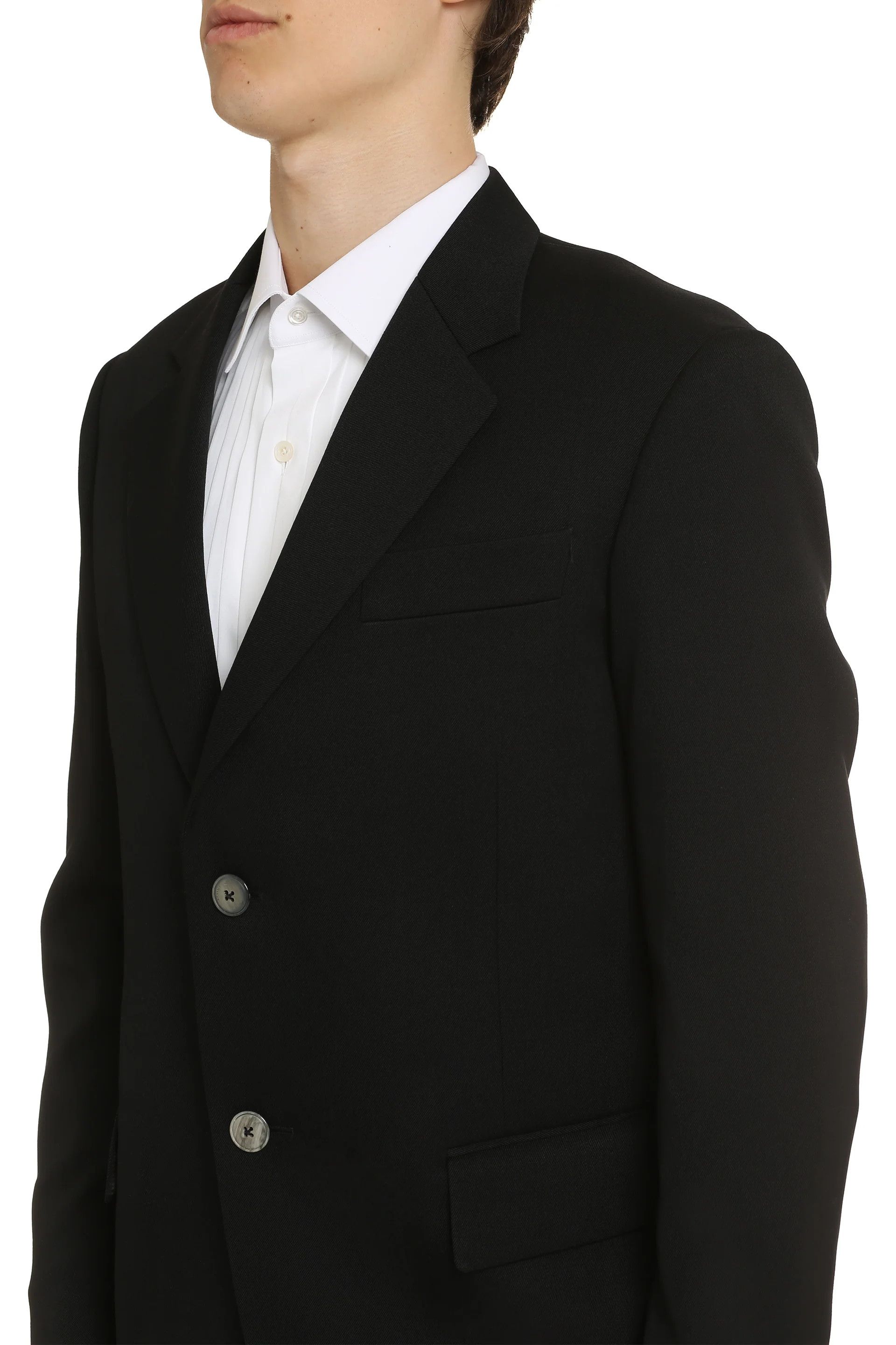Lanvin o1y0225 Single-Breasted Blazer in Black Size US M / EU 48-50 / 2 - 2 Thumbnail