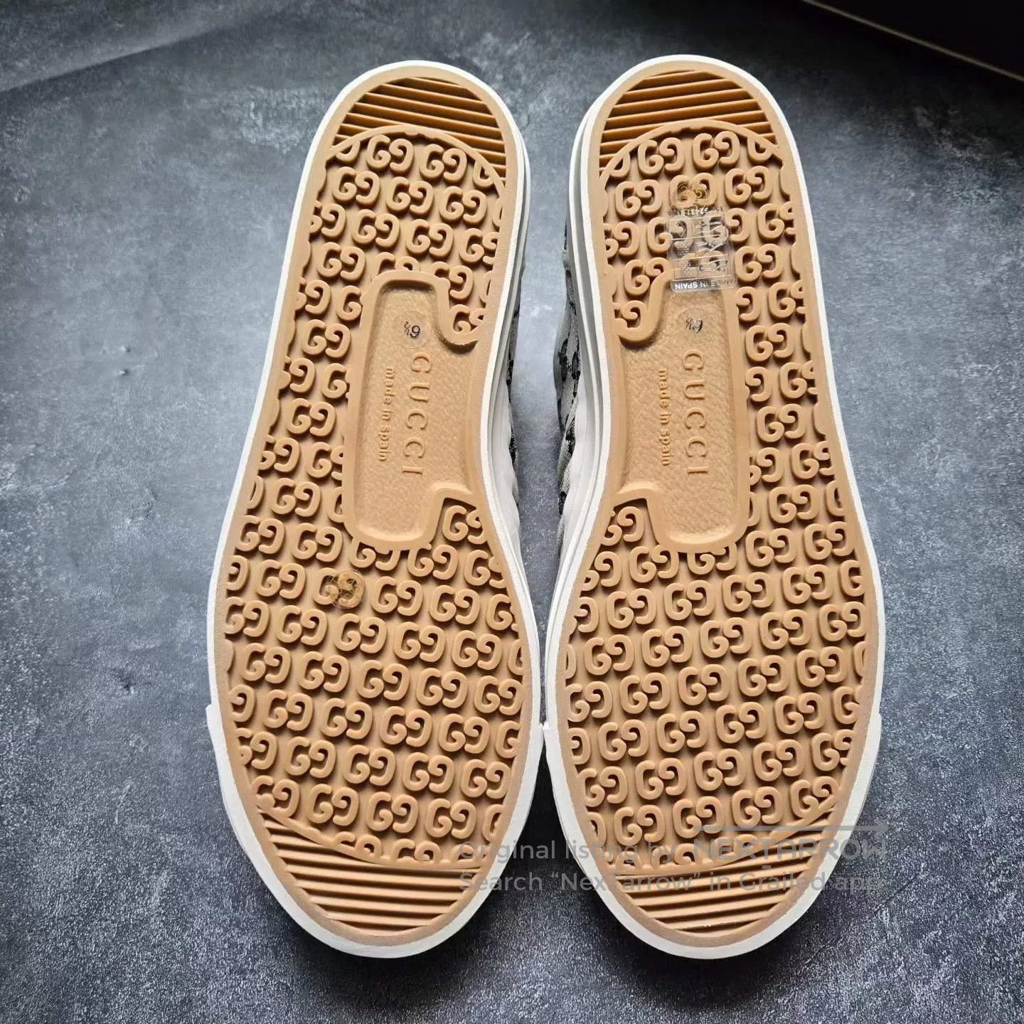 Gucci Guicci Monogram Distressed Canvas Biscuit Sneakers| Size US 8.5 / IT 38.5 - 6 Thumbnail