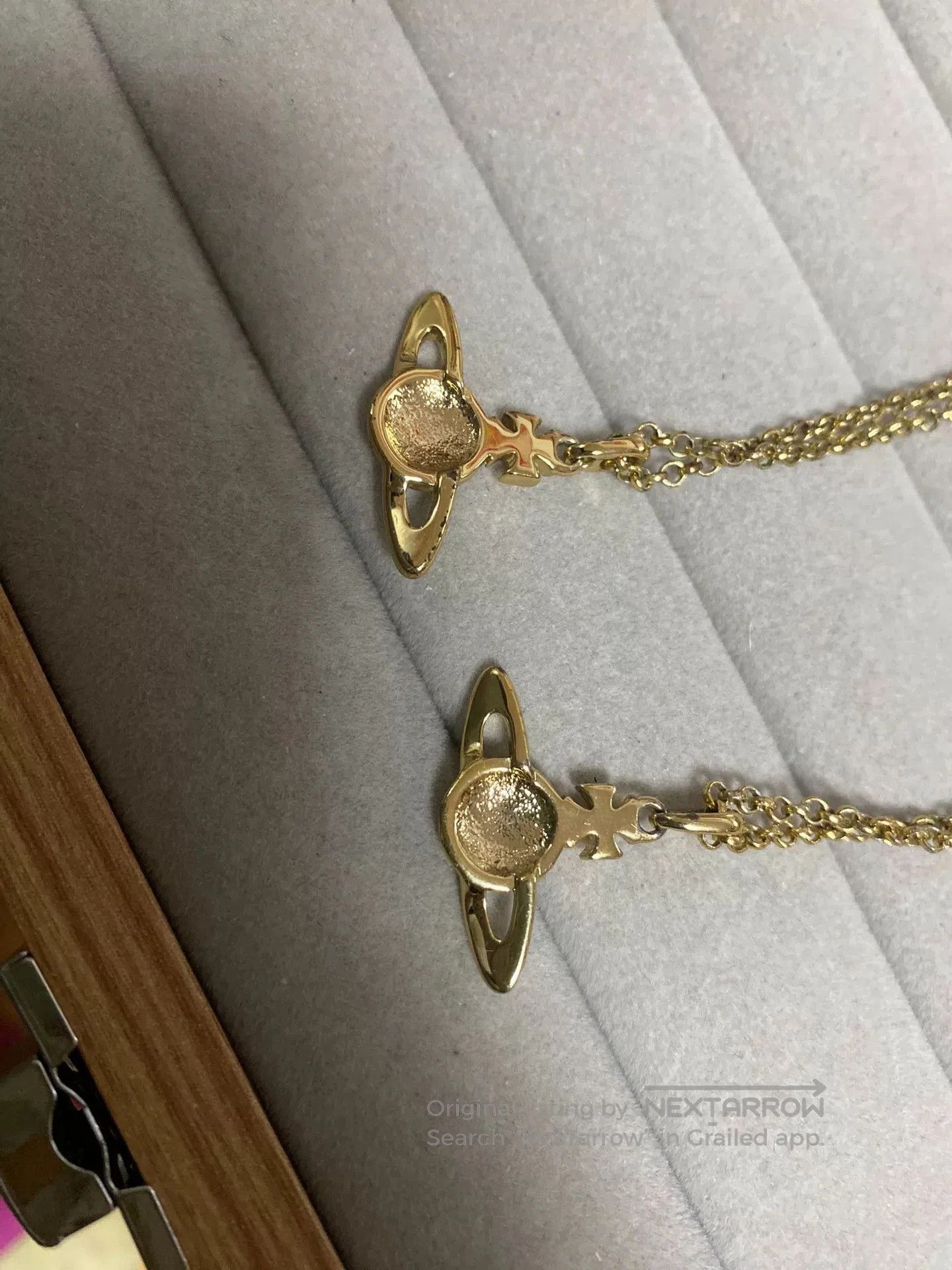 Vivienne Westwood Vivienne Westwood Pink Crystal Saturn Necklace. Size ONE SIZE - 3 Thumbnail
