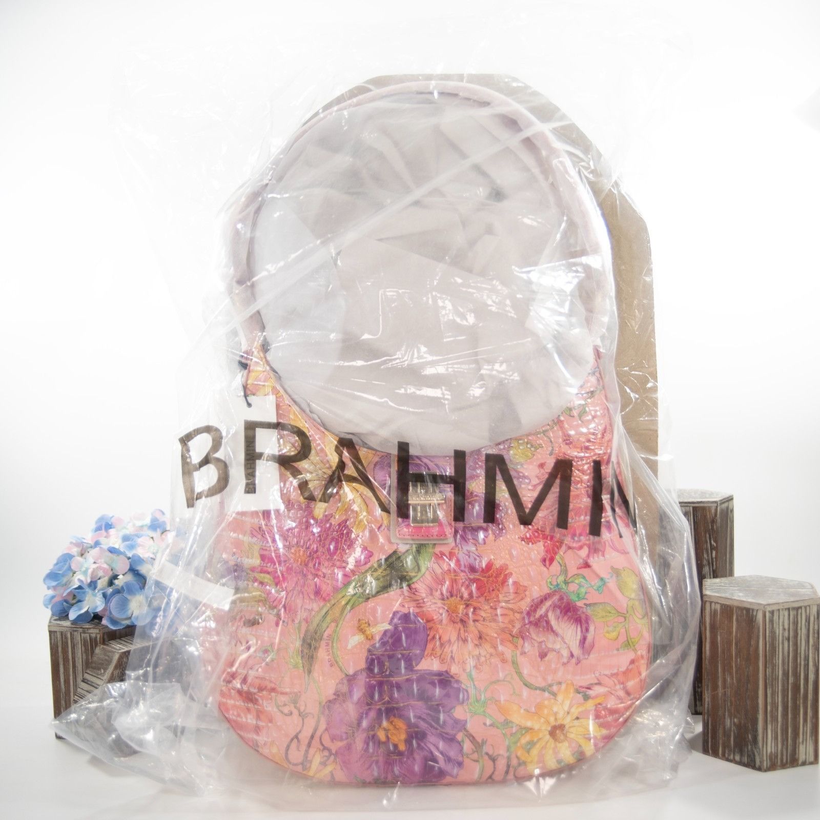 BRAHMIN Brahmin Fallon Perennial Melbourne DI Leather Floral Hobo Sh Size ONE SIZE - 9 Thumbnail