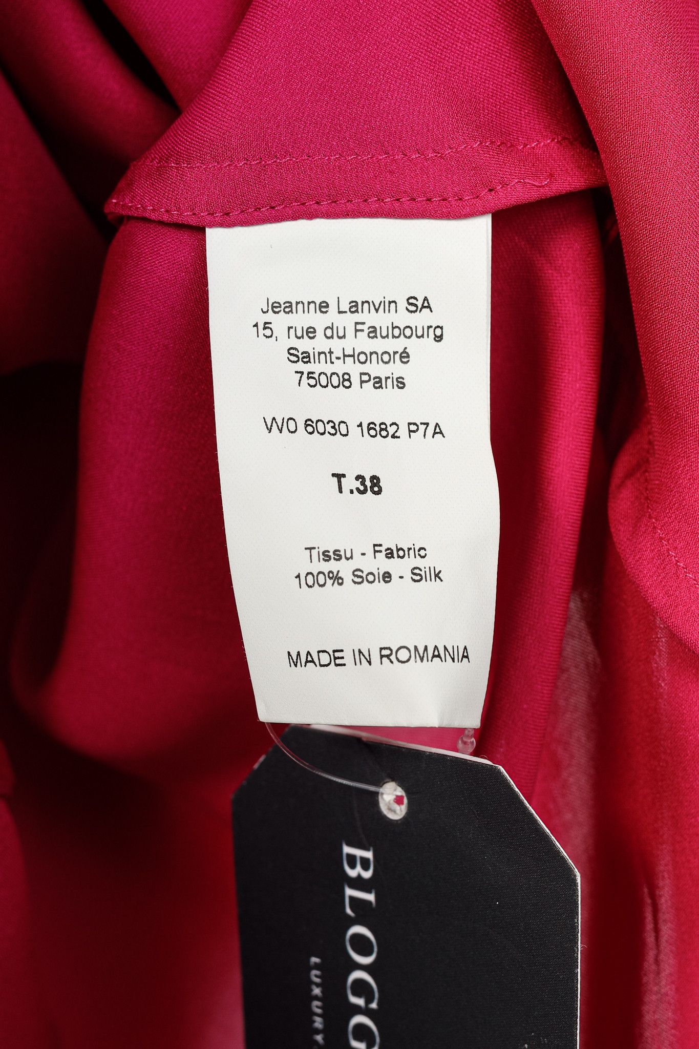 Lanvin Lanvin SS/13 Fuchsia Silk Charmeuse Cowl-Neck Blouse Size M / US 6-8 / IT 42-44 - 8 Thumbnail