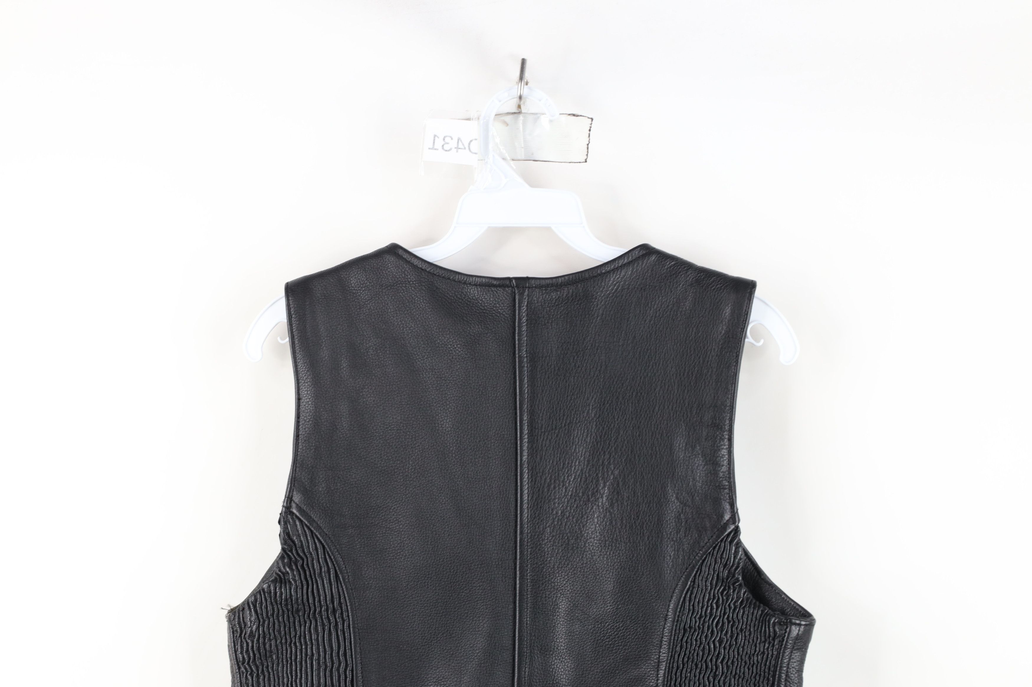 Vintage Vintage 90s Vance Leathers Braided Leather Motorcycle Vest Size S / US 4 / IT 40 - 14 Thumbnail