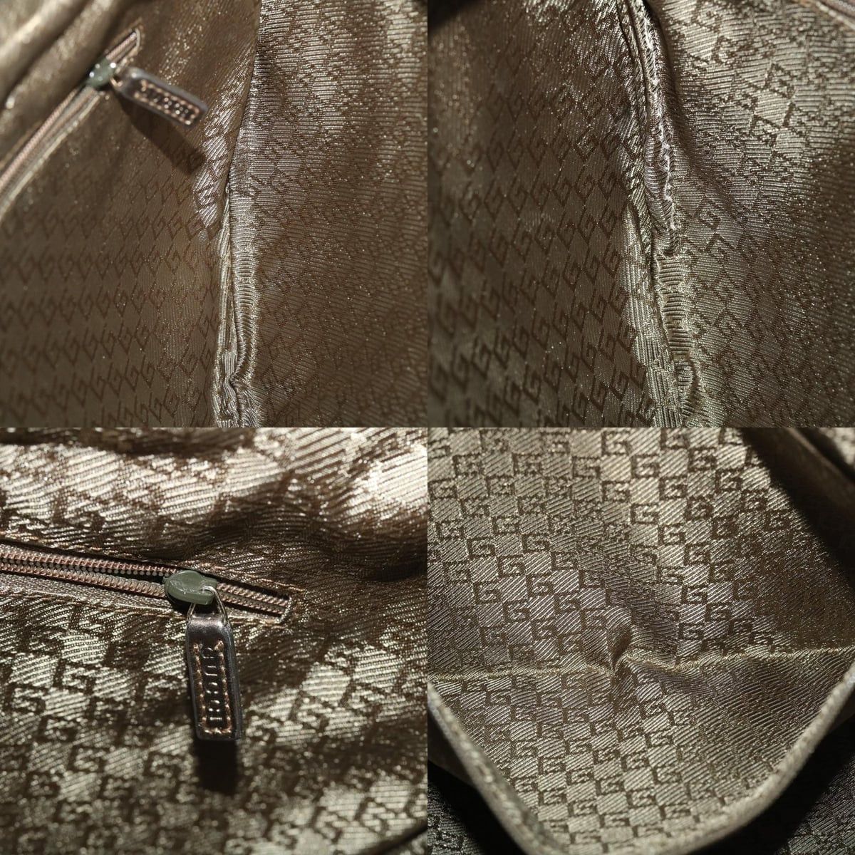 Gucci GUCCI Sherry Line Shoulder Bag Canvas Gold Size ONE SIZE - 12 Thumbnail