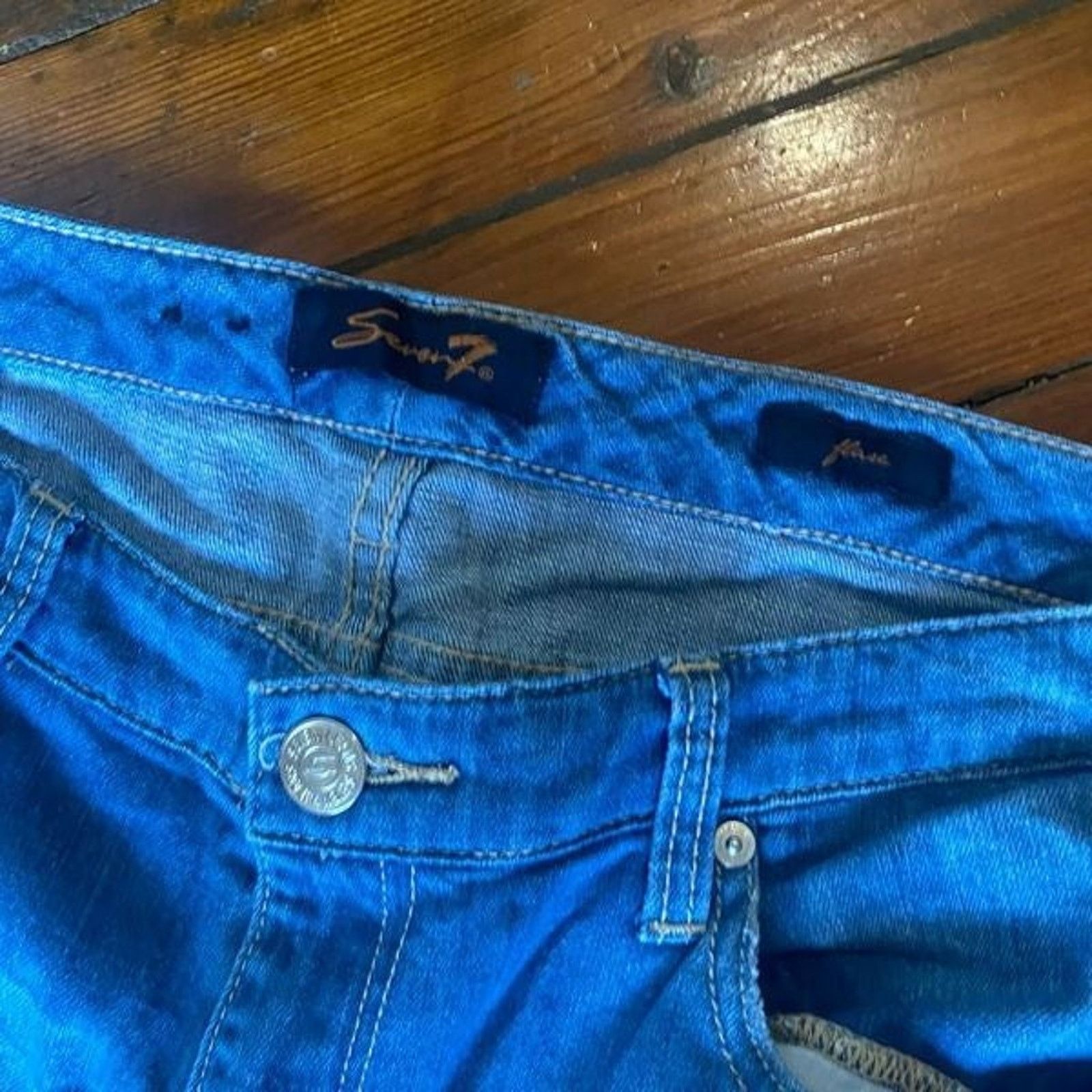 7 For All Mankind 7 for All Mankind Flare Blue Jeans Size 12, MSRP $228 Size 34" / US 12 / IT 48 - 4 Thumbnail