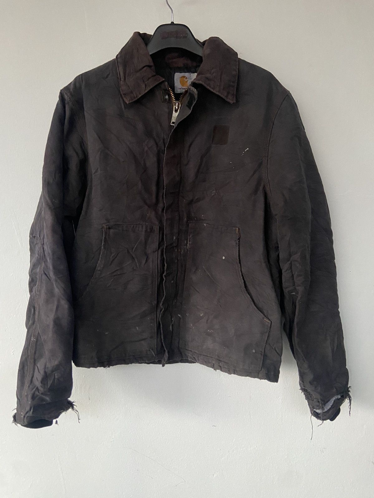 Carhartt × Vintage Carhartt detroit thrashed work jacket Size US XL / EU 56 / 4 - 1 Thumbnail