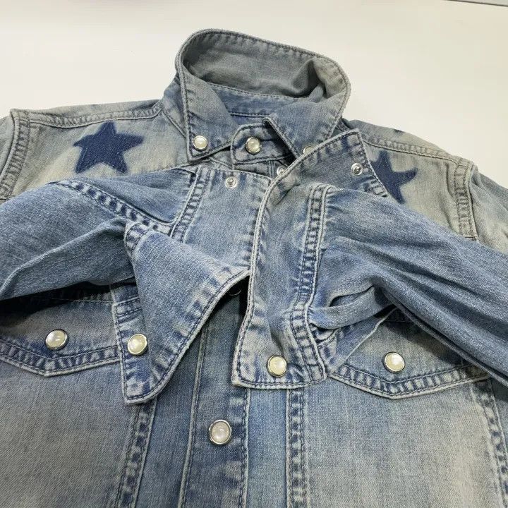 Givenchy Givenchy Givenchy Blue Denim Long Sleeve Star Shirt -2507 Size US M / EU 48-50 / 2 - 7 Thumbnail