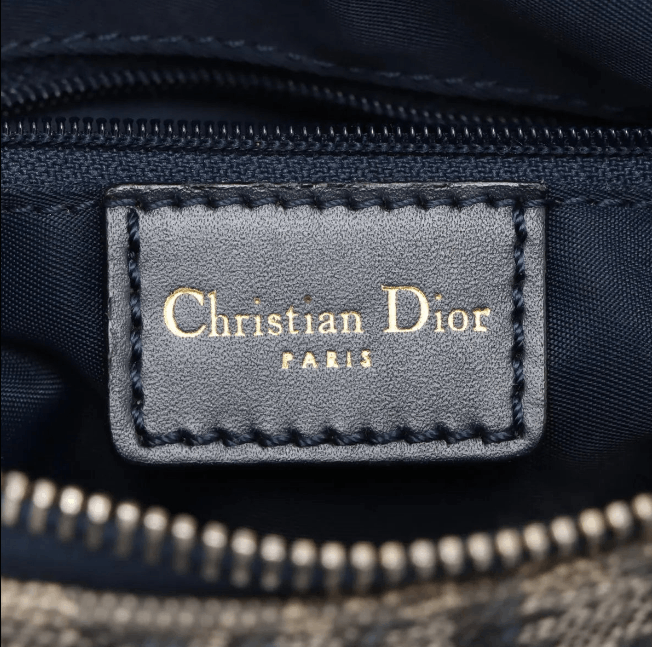 Dior Trotter Canvas Leather Handbag Gray x Navy Size ONE SIZE - 10 Thumbnail