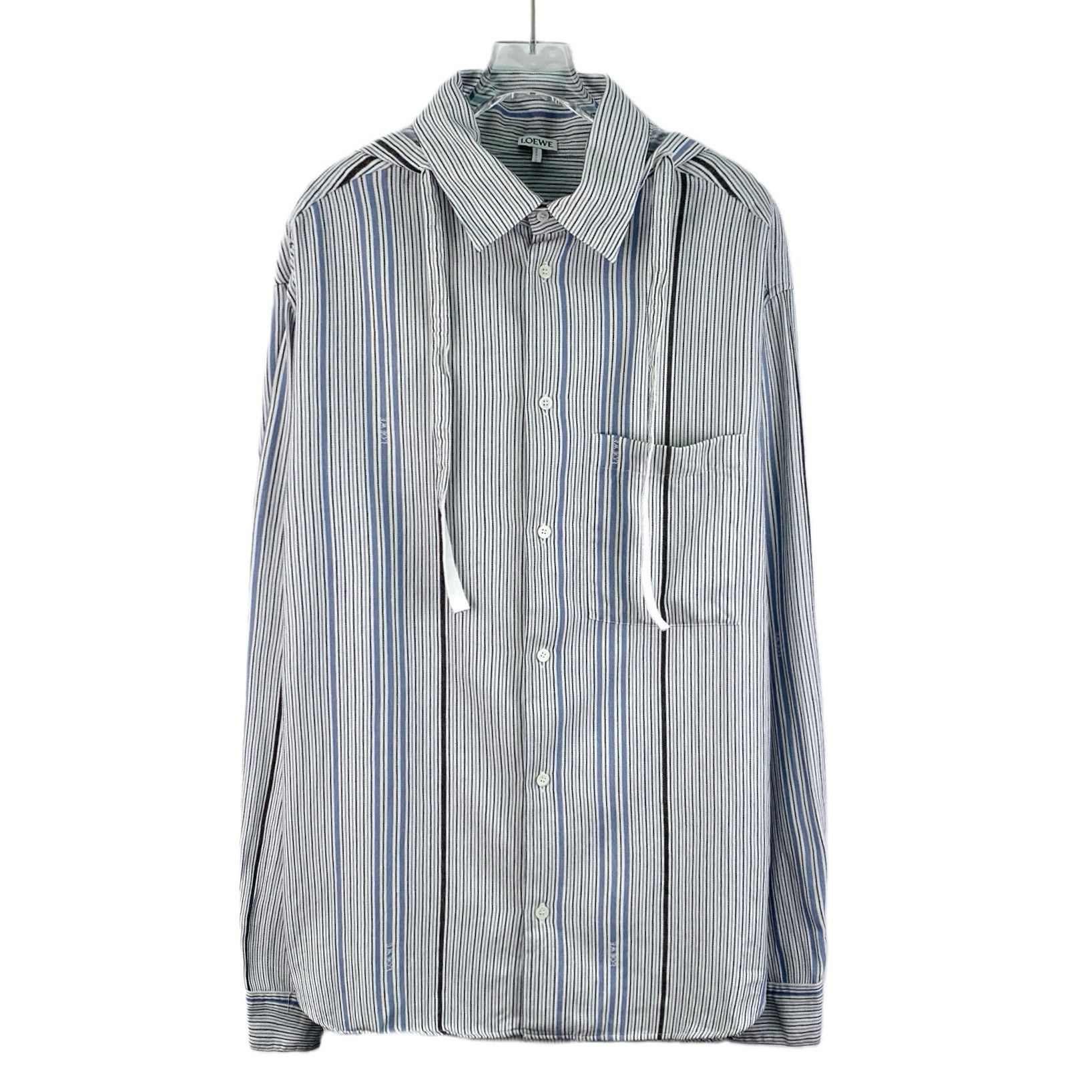 Loewe Loewe Striped Wool Hooded Shirt (M) Size US M / EU 48-50 / 2 - 1 Thumbnail
