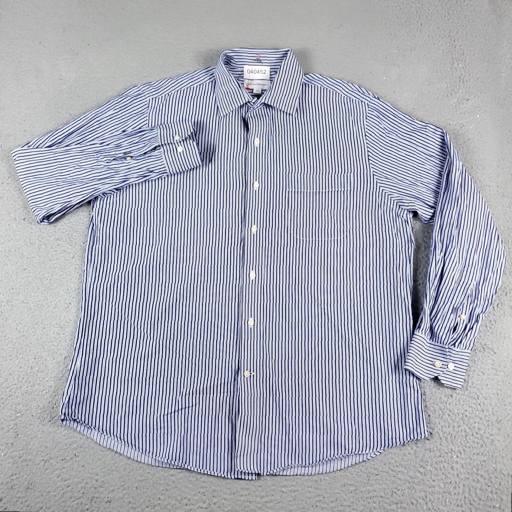 Tommy Bahama Tommy Bahama Shirt Mens 16.5 Blue Striped Dress Shirt Button Up Long Sleeve Size 42R - 2 Thumbnail