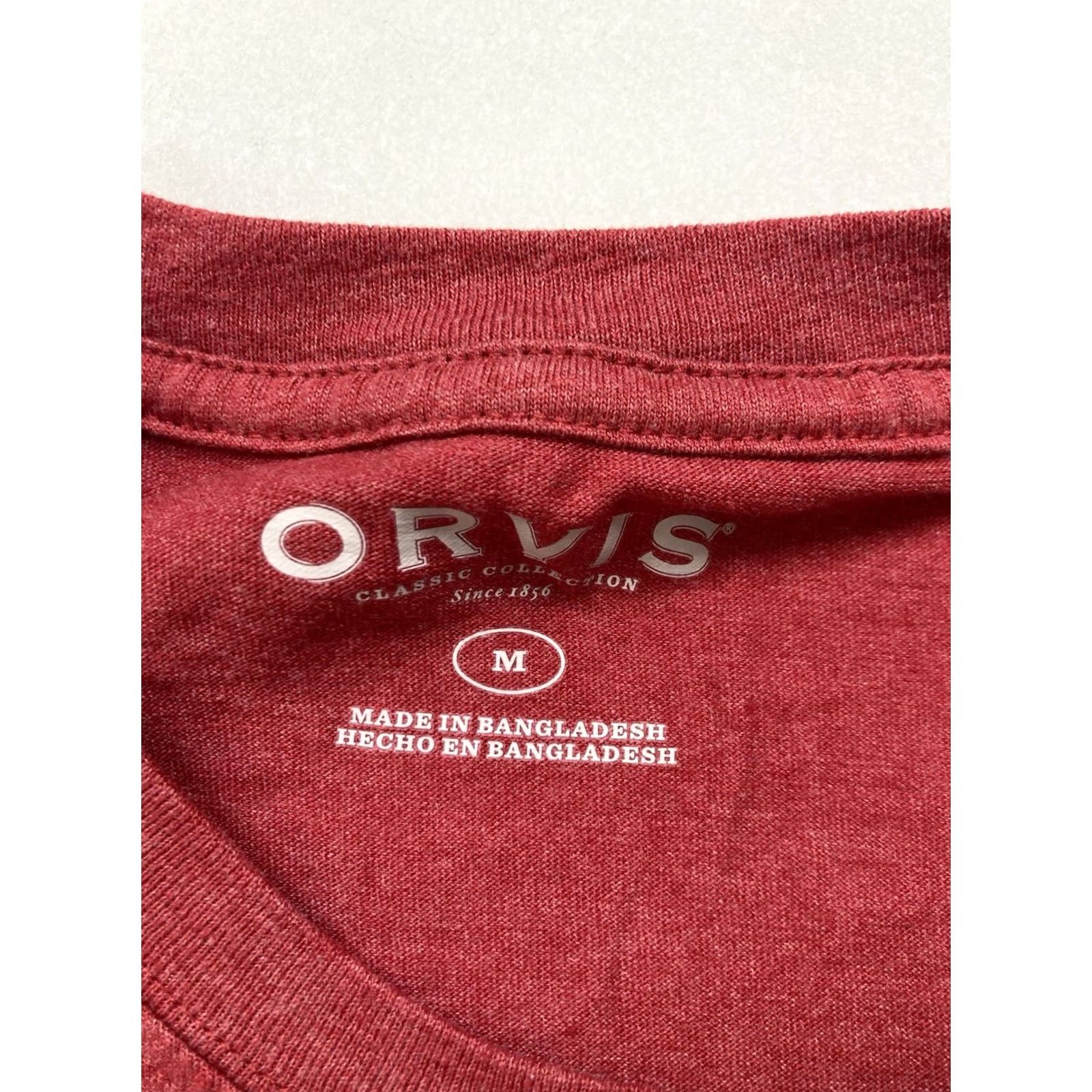 Orvis VINTAGE Orvis Graphic T-shirt Men Medium Red Size US M / EU 48-50 / 2 - 5 Thumbnail