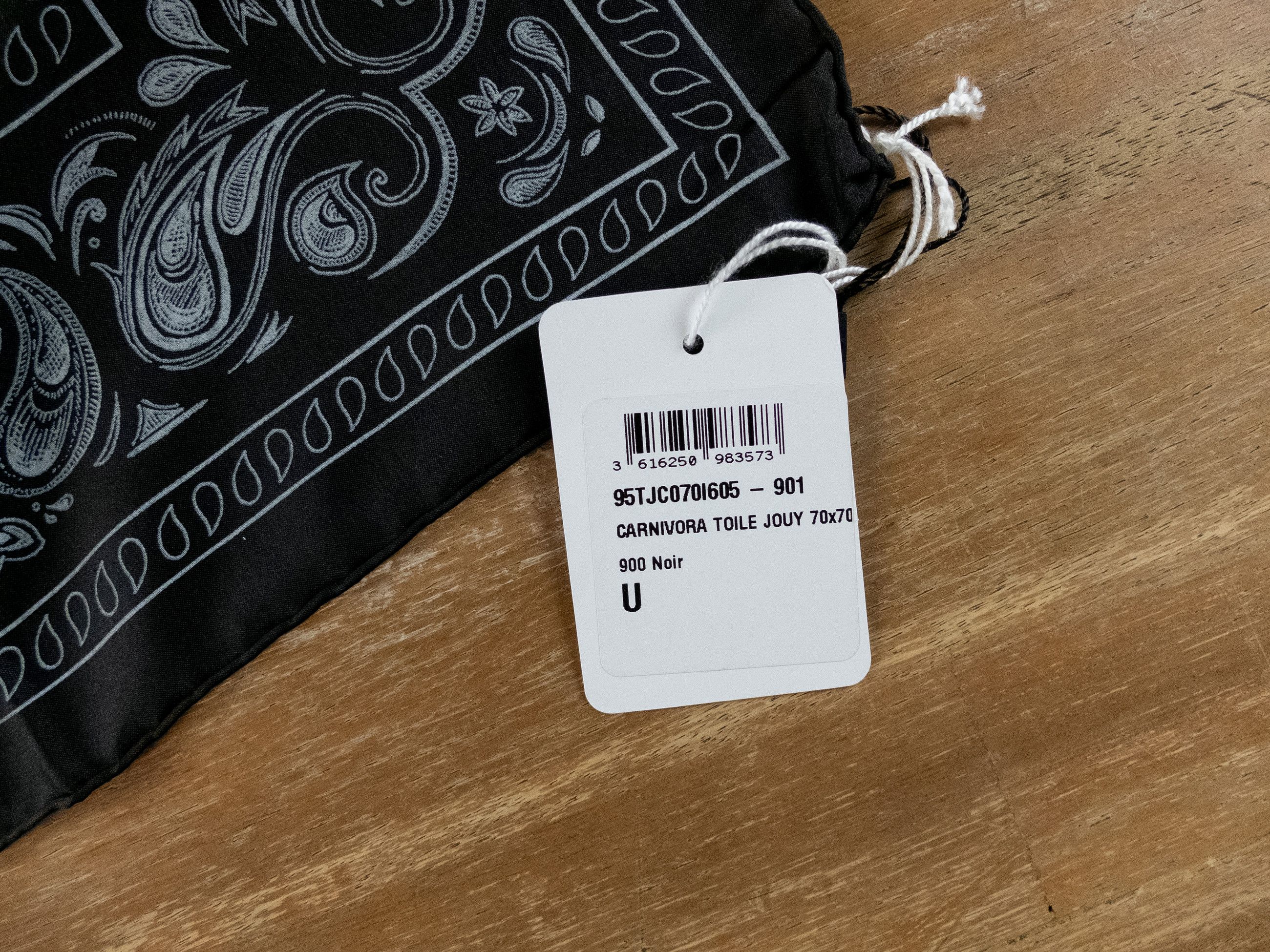 Dior DIOR Carnivora black flytrap & paisley silk foulard scarf Size ONE SIZE - 3 Thumbnail