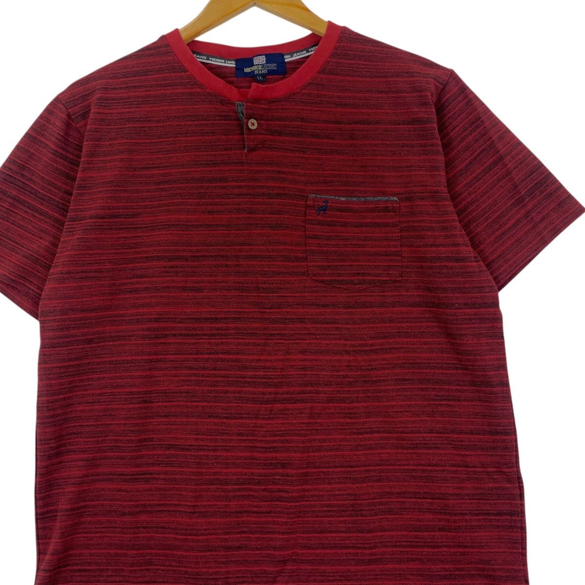 Vintage Vintage MICHIKO LONDON JEANS Collection Henley Tee Shirt Size L / US 10 / IT 46 - 3 Thumbnail