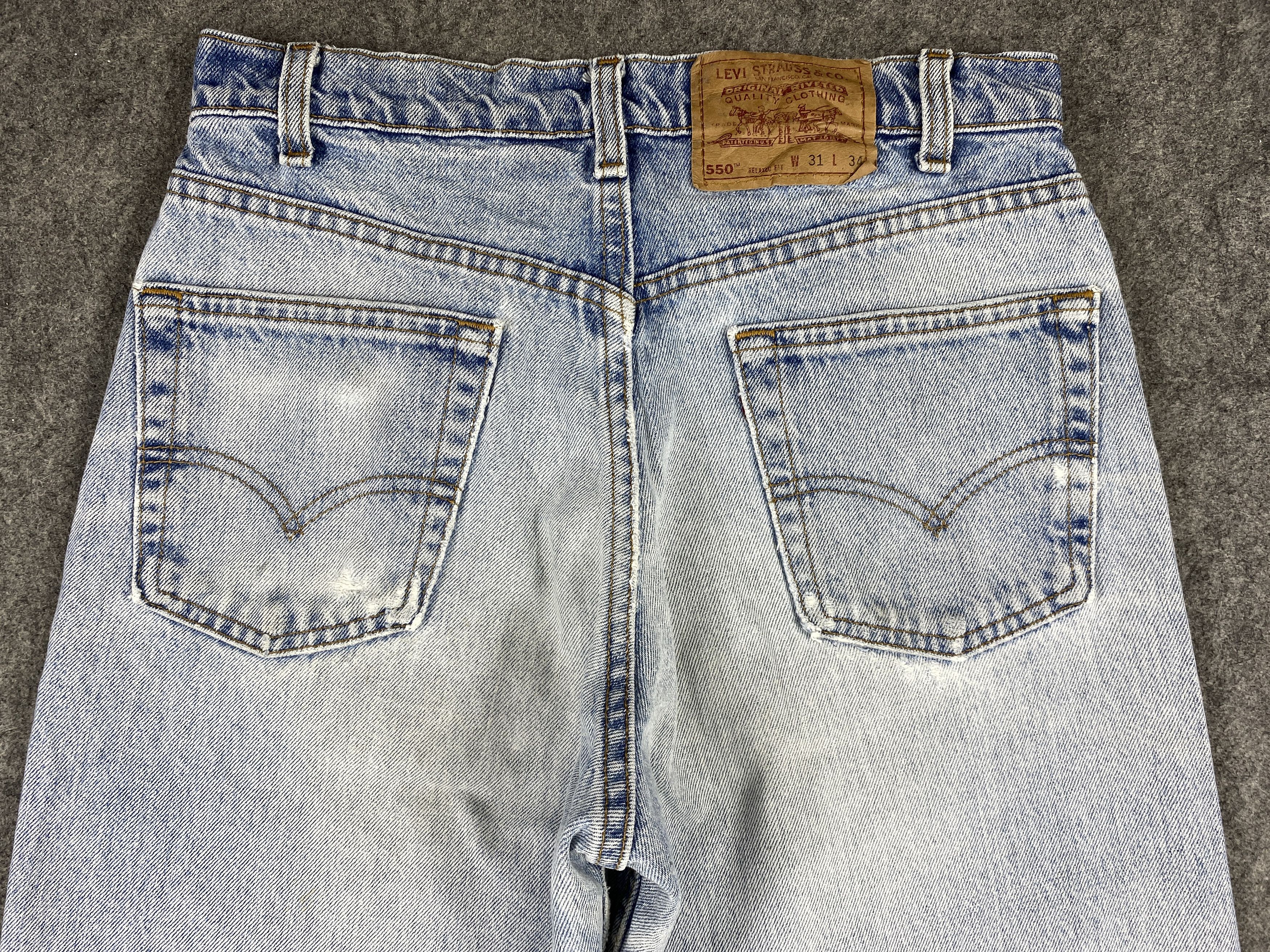 Japanese Brand 90's Light Blue Wash Vintage Levi's 550 USA 28x29.5 -JN1782 Size US 28 / EU 44 - 4 Thumbnail