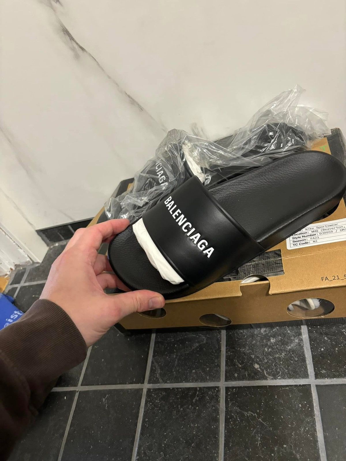 Balenciaga Leather slides Size US 8.5 / EU 41-42 - 1 Thumbnail