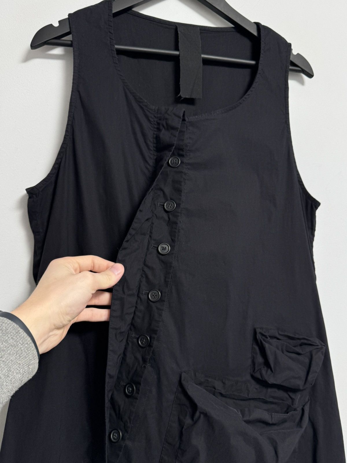 Rundholz RUNDHOLZ DIP ASYMMETRIC BUTTON-DOWN SLEEVELESS JUMPSUIT Size L / US 10 / IT 46 - 5 Thumbnail