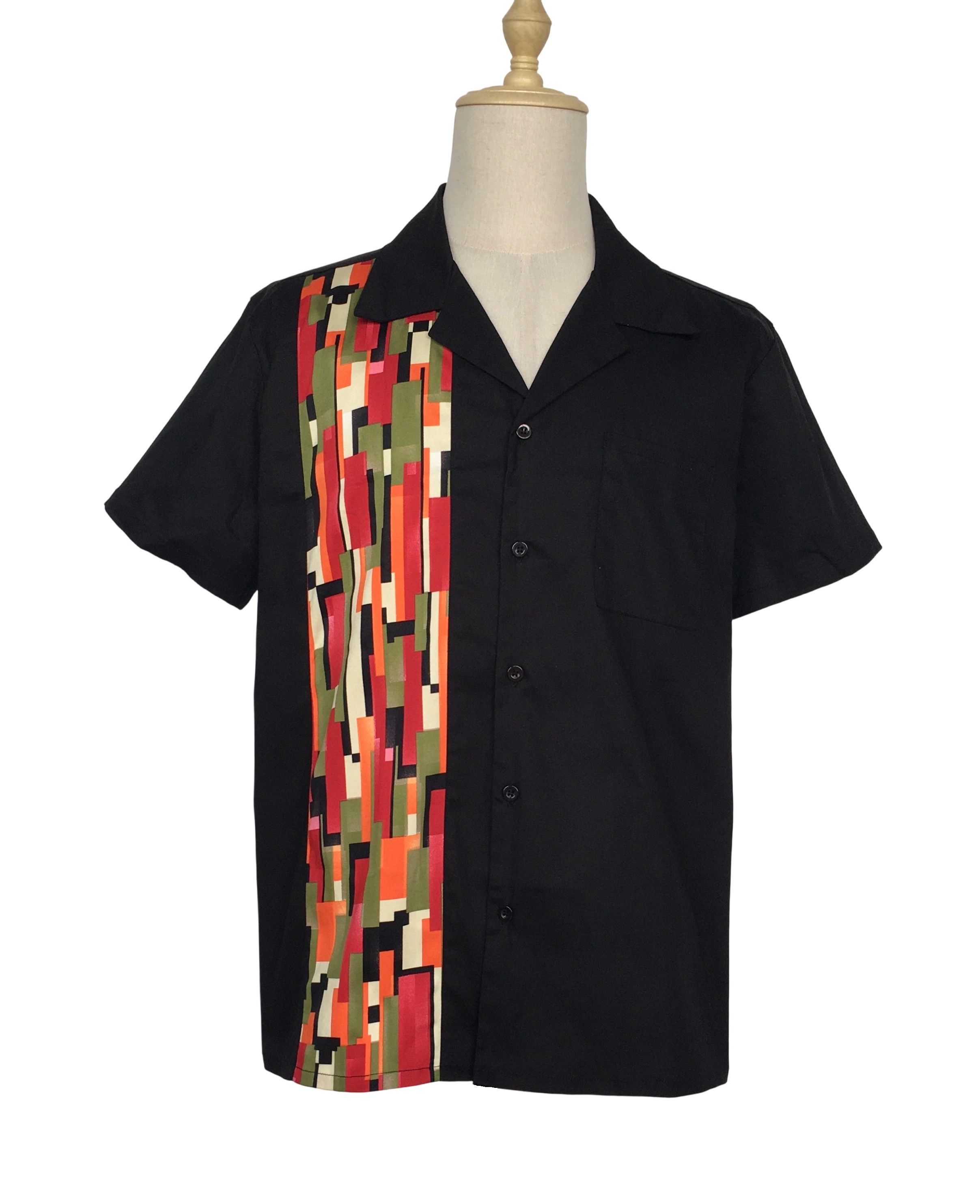 Other Black Contrast Mosaic Casual Summer Shirts Size US XXL / EU 58 / 5 - 1 Thumbnail