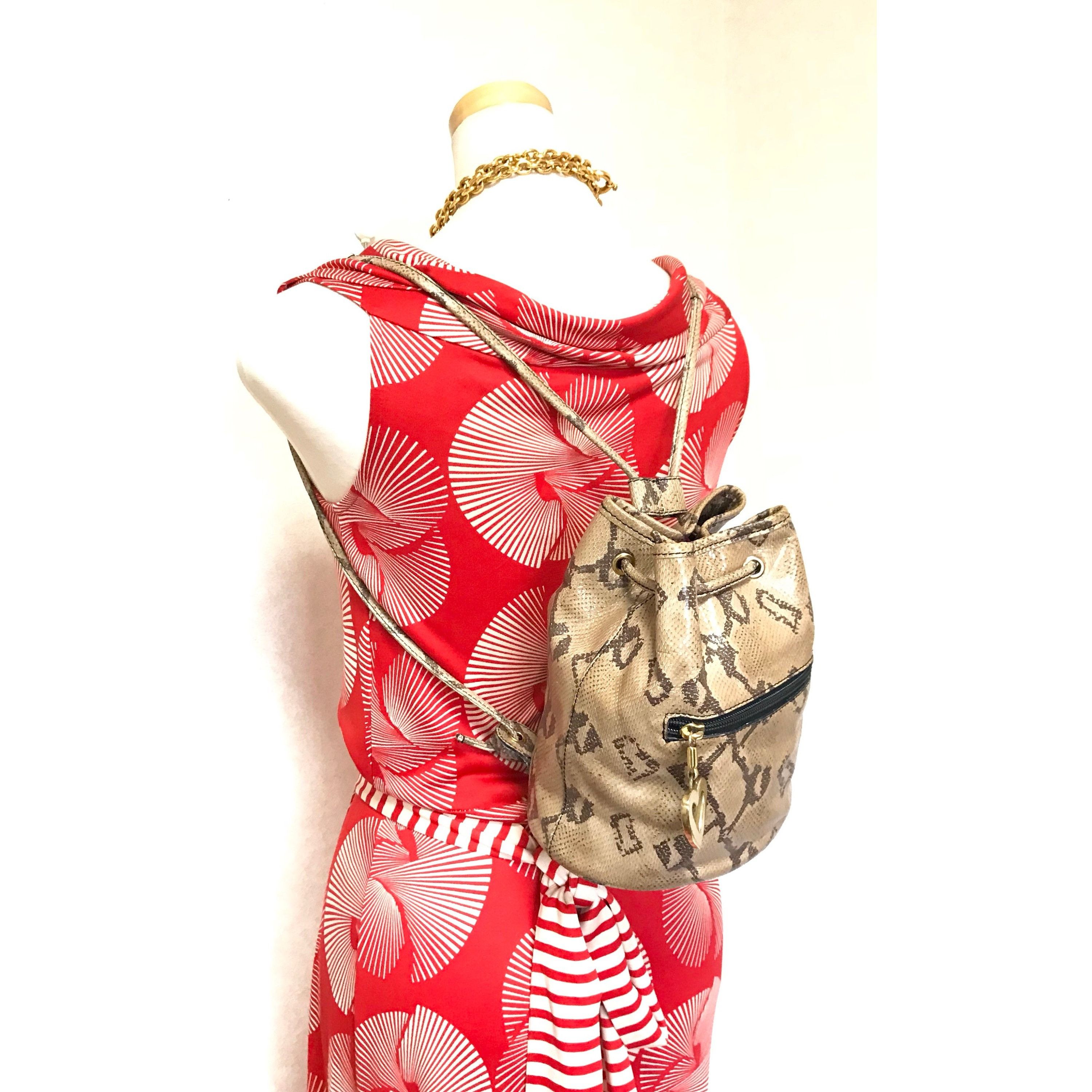 Moschino Vintage MOSCHINO by redwall snakeskin print leather mini bag Size ONE SIZE - 2 Thumbnail