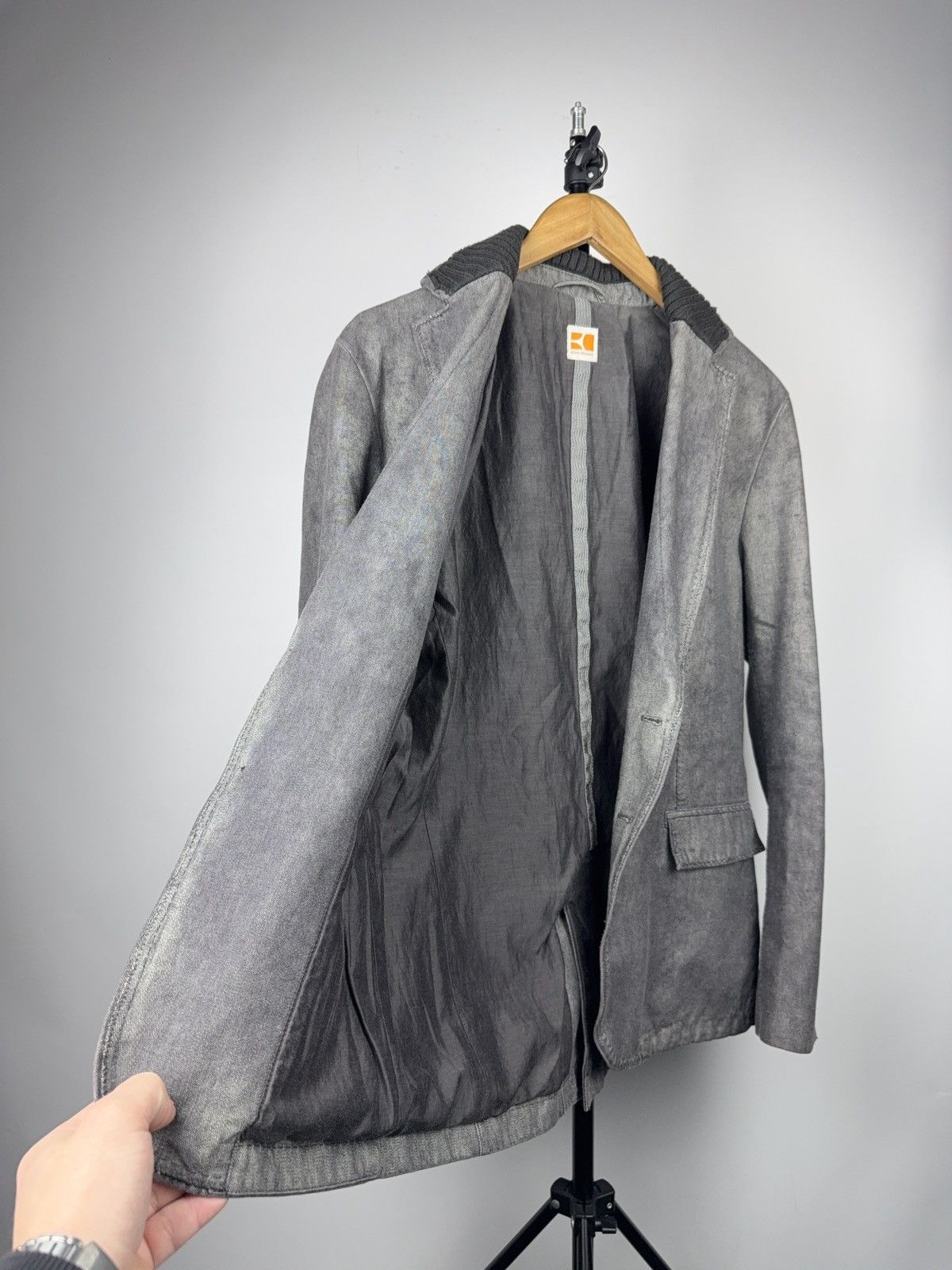 Hugo Boss 00s Luxury Boss Orange Washed Grey Casual Tailored Blazer M Size 38R - 10 Thumbnail