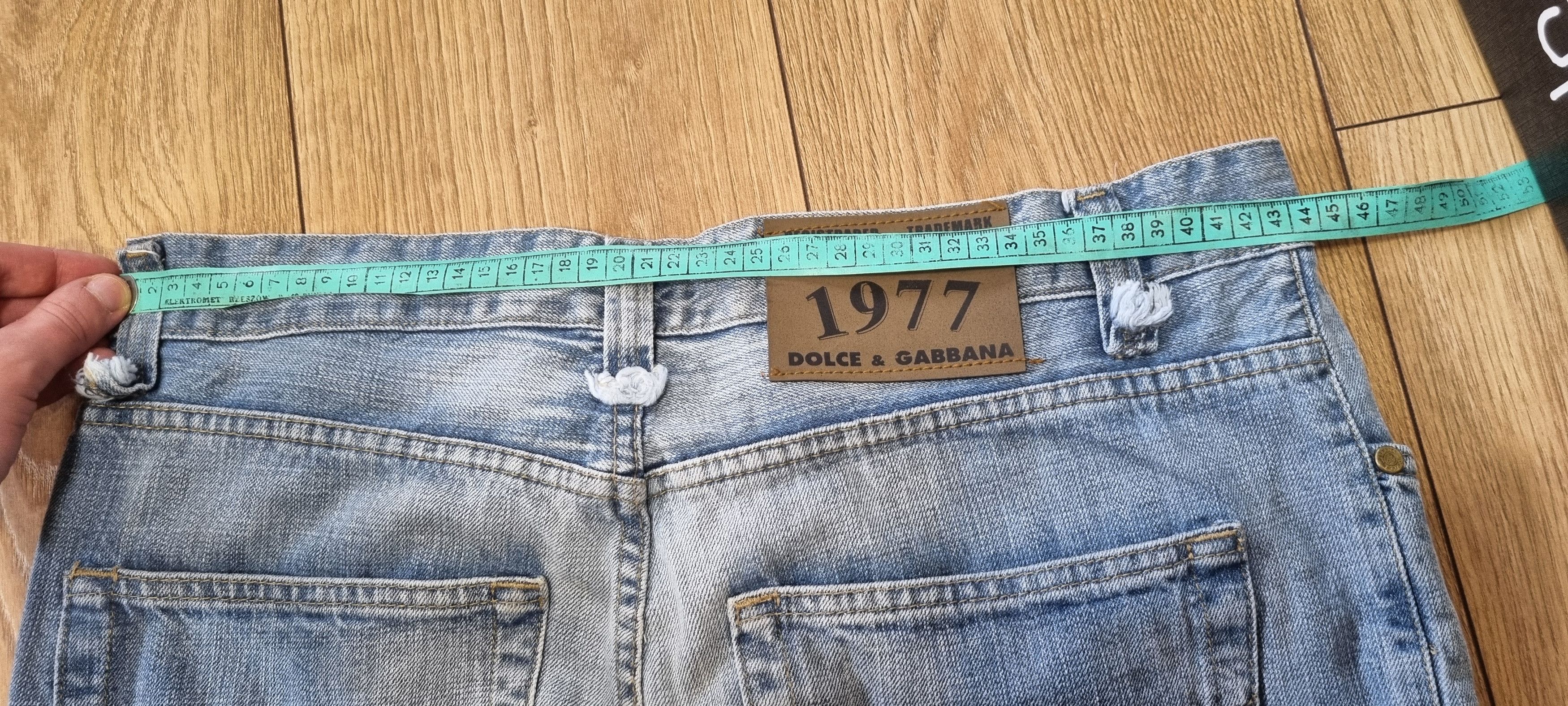 Dolce & Gabbana Dolce & Gabbana FW05 Orange Poem Jeans Distressed Ripped Size US 33 - 11 Thumbnail