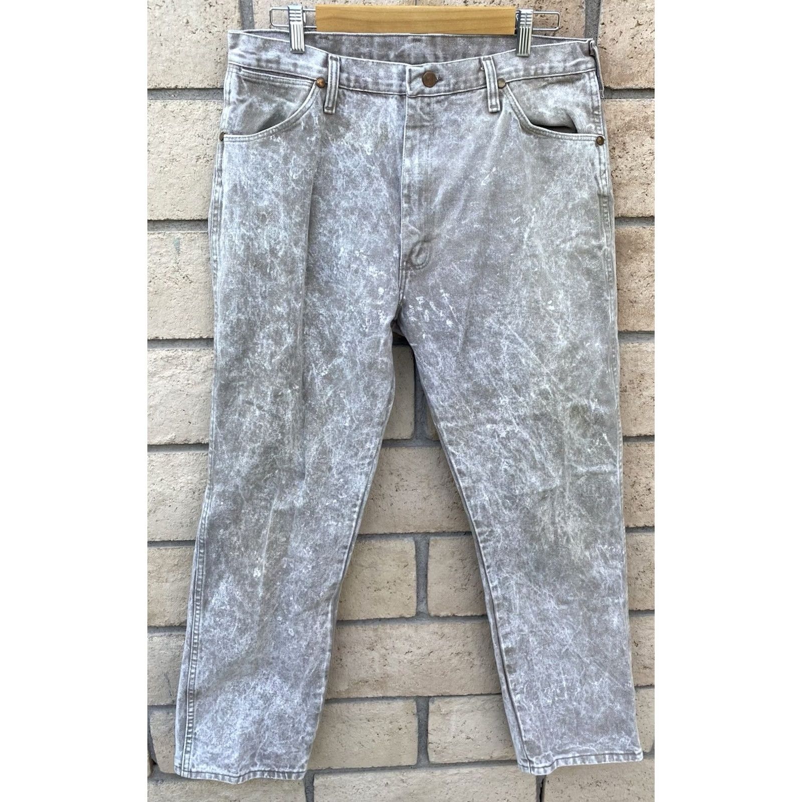 Wrangler VINTAGE Wrangler Jeans SCOVILL Zipper 13MWZRH W 36 L 32 Beige Rockabilly Mens Wrangler Jeans 13MWZRH SCOVILL Beige Rockabilly Mens Jeans Size US 35 - 5 Thumbnail