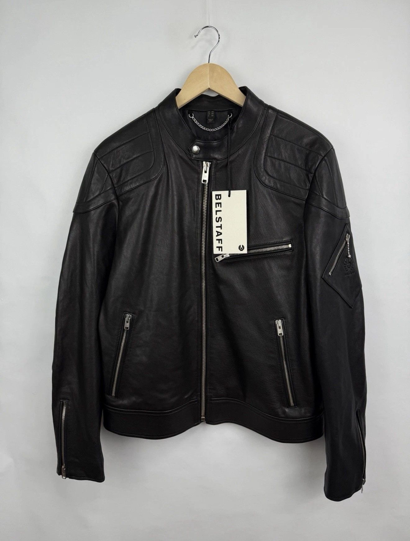 Belstaff ❗️NEW 🇬🇧 Belstaff Lamb Leather Jacket 104761 T Racer Size US M / EU 48-50 / 2 - 6 Thumbnail