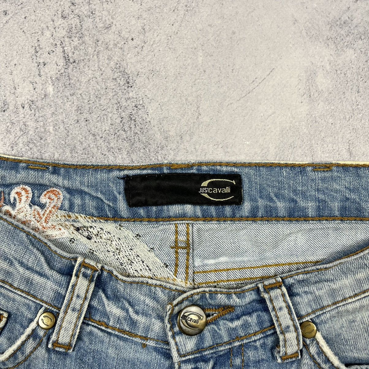 Roberto Cavalli Just Cavalli by Roberto Cavalli embroidered dragon y2k jeans Size 28" / US 6 / IT 42 - 18 Thumbnail