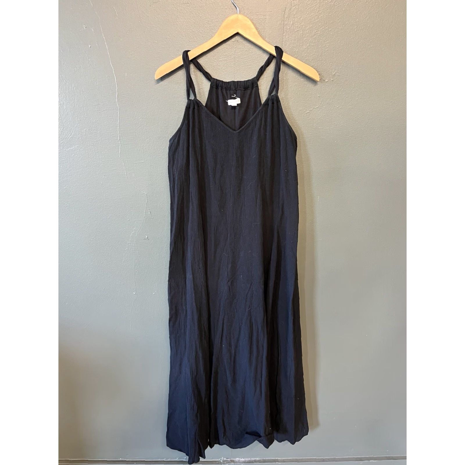 Vintage Garnet Hill Womens Black Sleeveless Shirt Long Dress Size Petite M w/ Slip Size M / US 6-8 / IT 42-44 - 2 Thumbnail