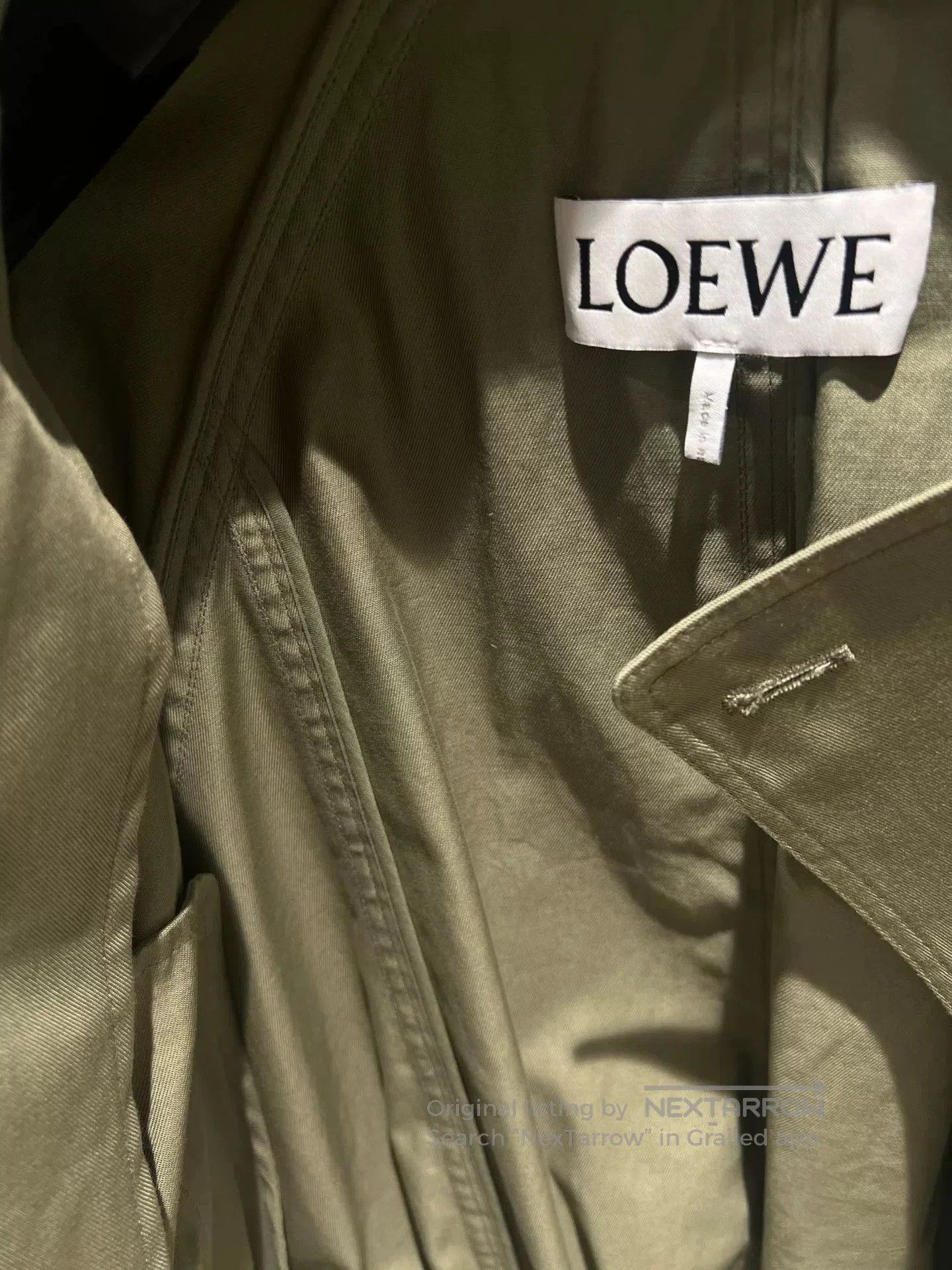 Loewe LOEWE Khaki Short Trench Jacket. Size US XS / EU 42 / 0 - 8 Thumbnail
