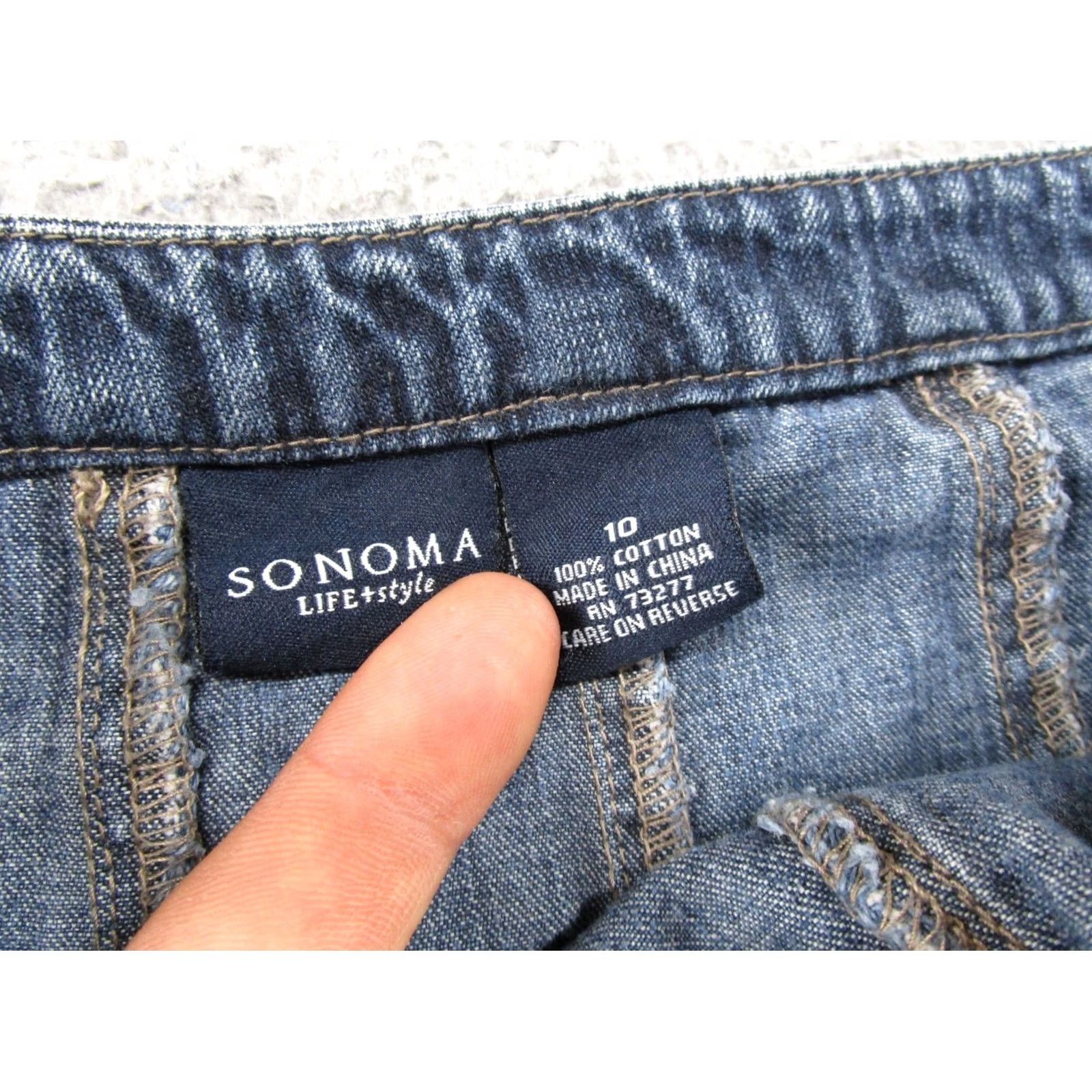 Denime VINTAGE Sonoma Denim Skirt A-Line Women’s Blue Midi Size 10 Skirt Retro Style Size 32" / US 10 / IT 46 - 2 Thumbnail