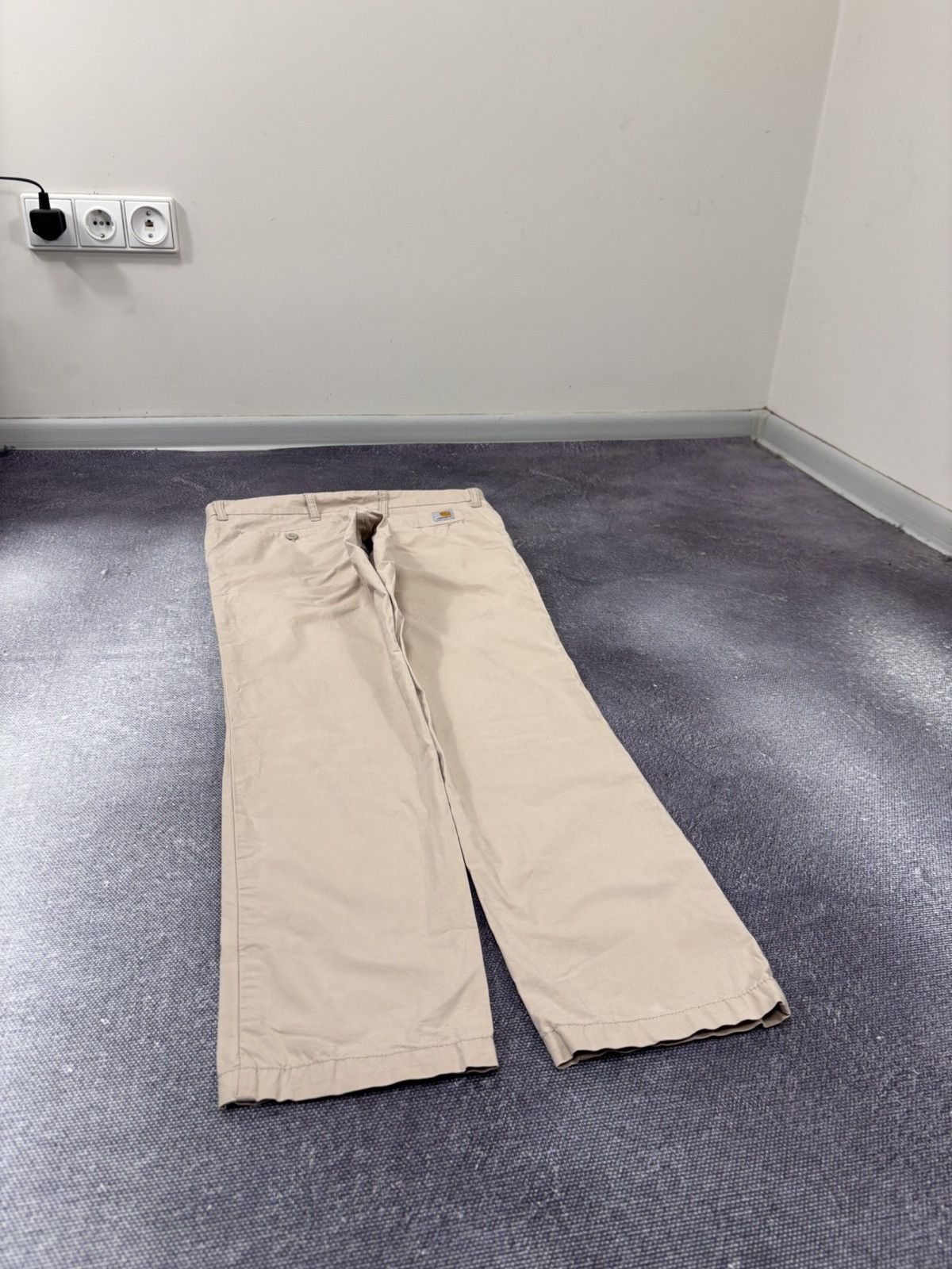 Carhartt Wip Carhartt WIP Men’s Beige Stretch Workwear Chino Sid Pants Size US 31 - 11 Thumbnail