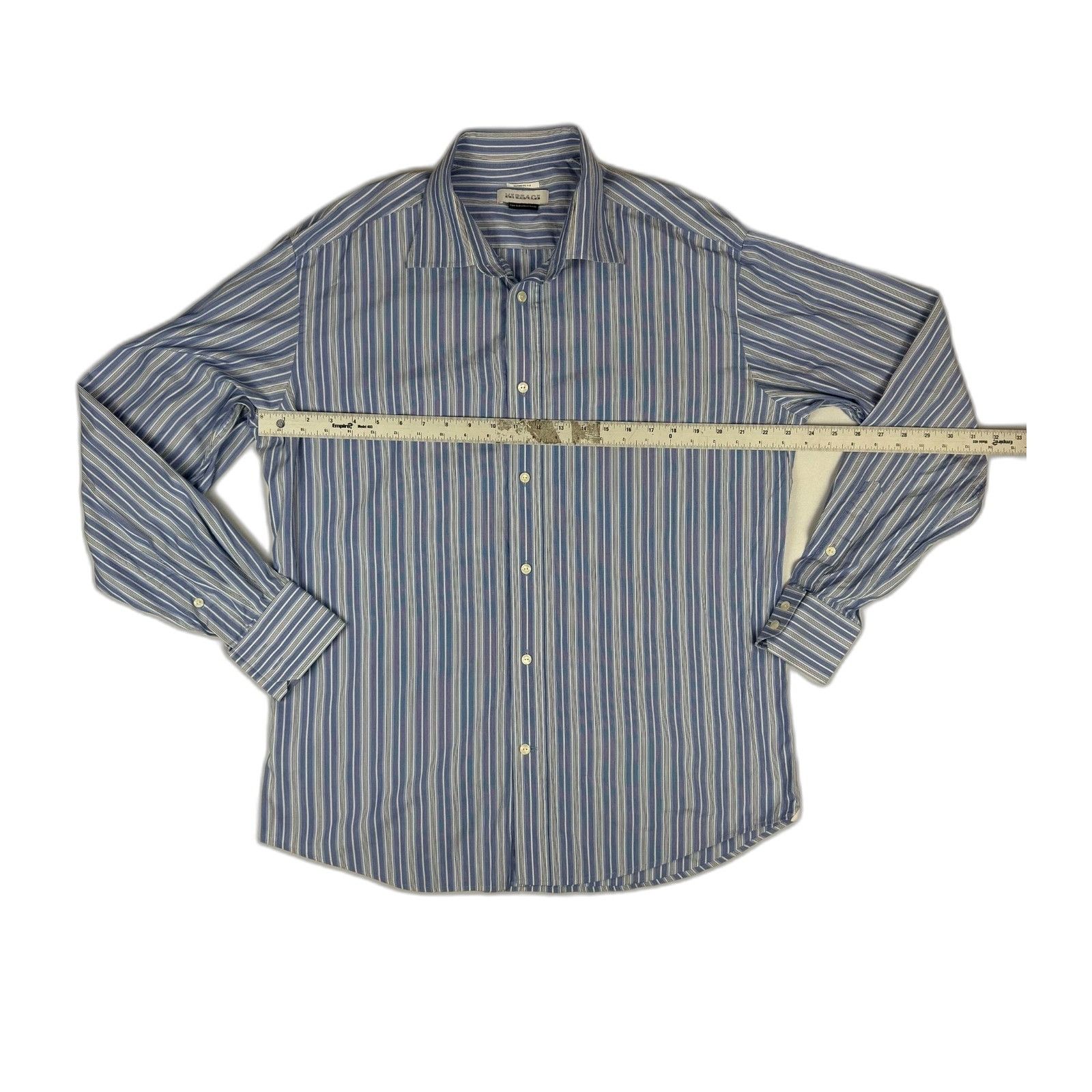 Versace Versace Collection Business Fit Dress Shirt Mens 17 43 Blue Size 34S - 5 Thumbnail