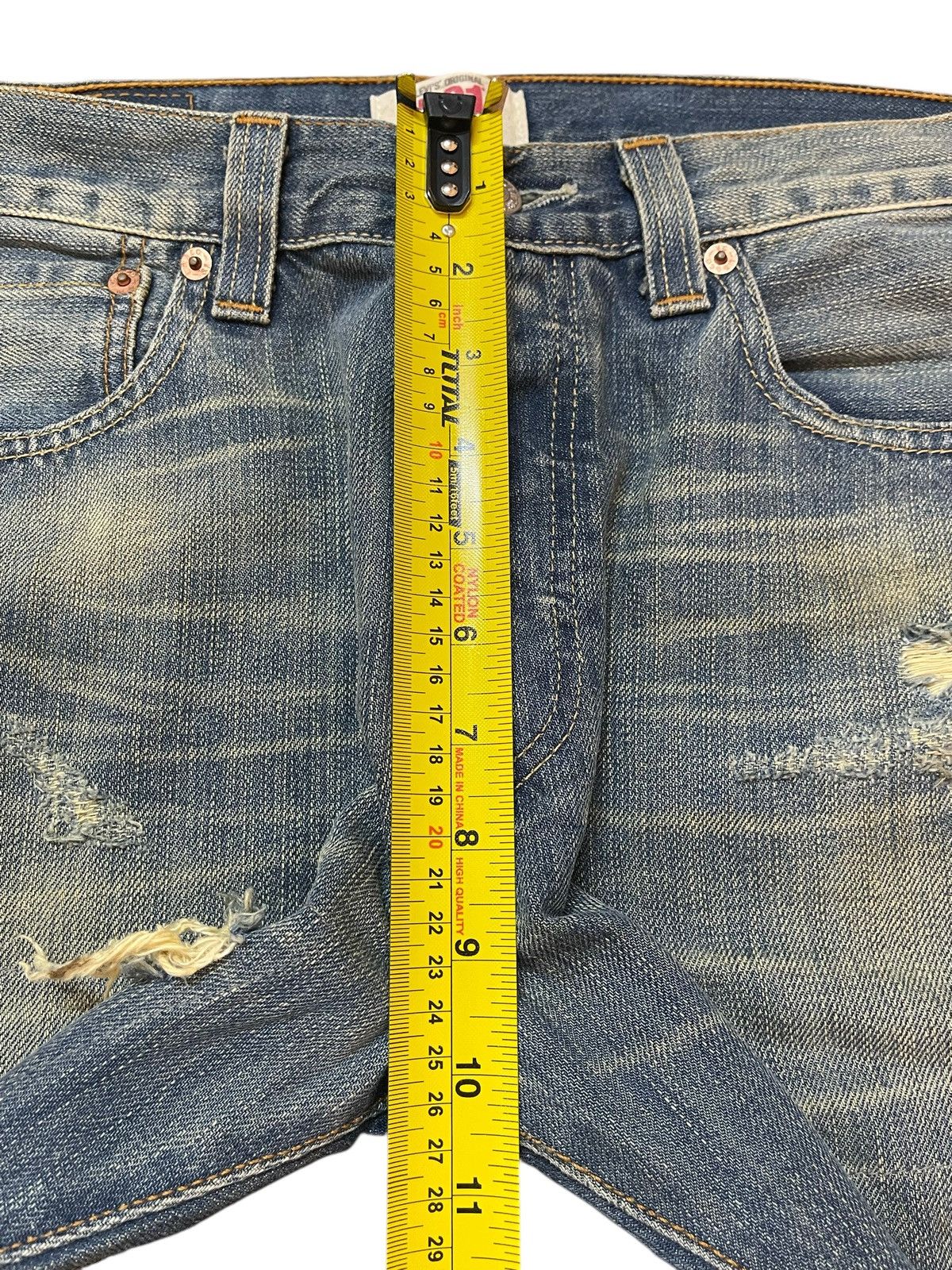 Levi's Vintage Levis 501 Mud Wash Distressed Destroyed Loose Jeans Size US 30 / EU 46 - 16 Thumbnail