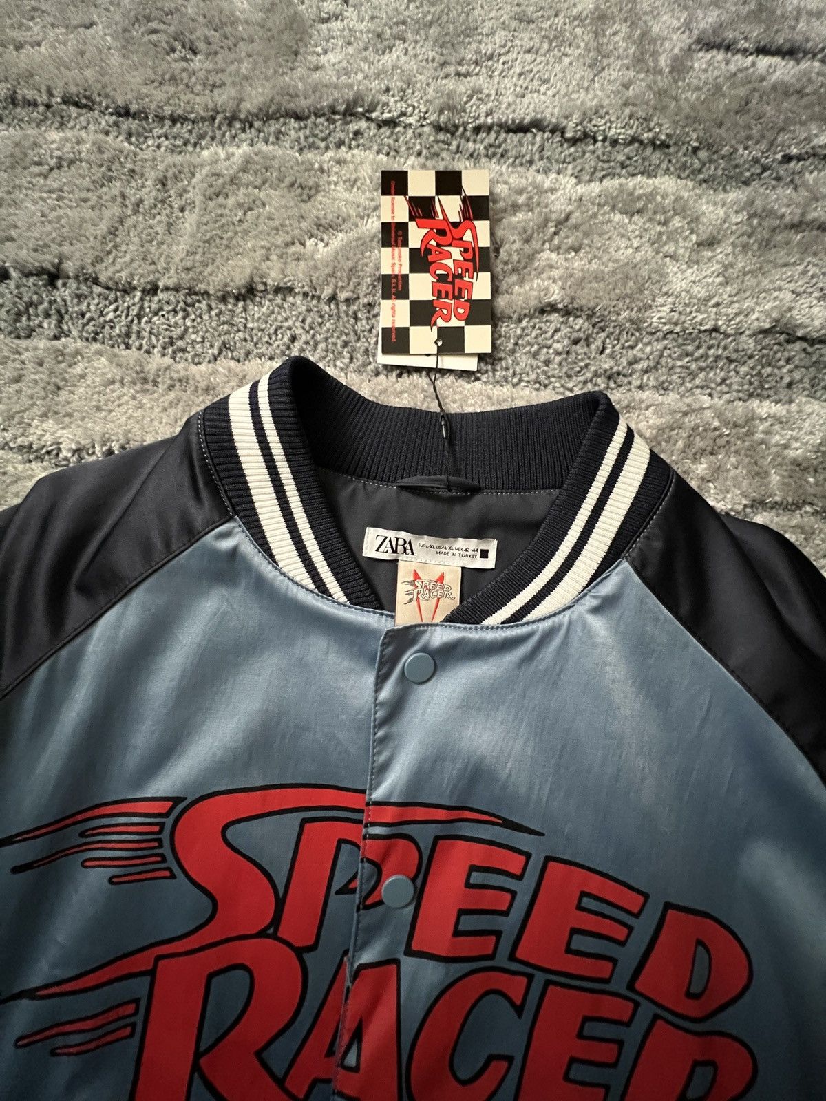 Zara Zara x speed Racer classic varsity bomber Jacket Size US L / EU 52-54 / 3 - 3 Thumbnail