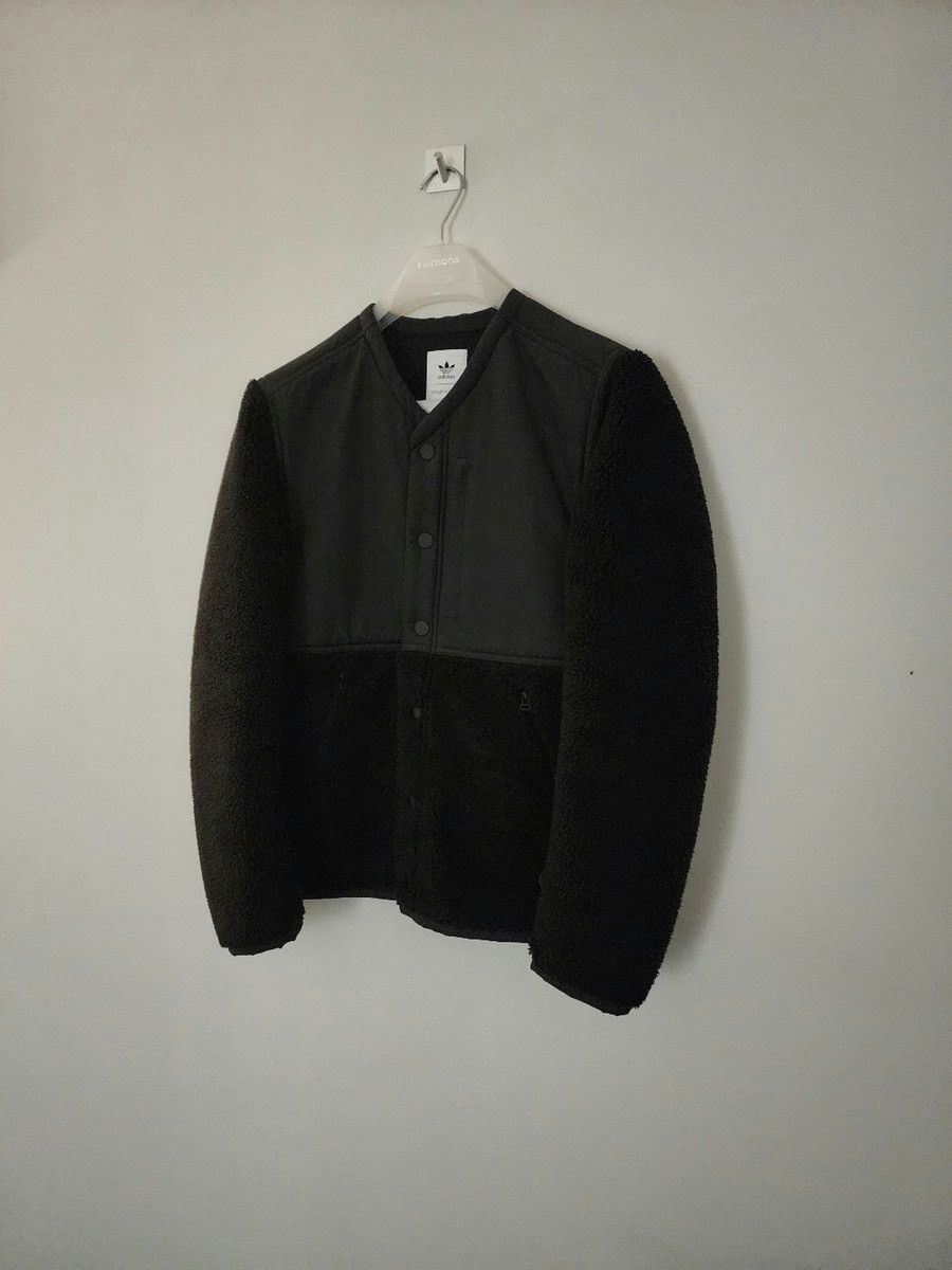 image of Adidas Consortium X Wings + Horns Sherpa Jacket in Black, Men's (Size Small)