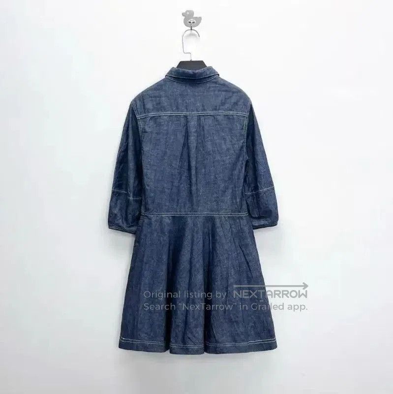 Dior Dior Denim Midi Dress with Floral Design . Size S / US 4 / IT 40 - 2 Thumbnail