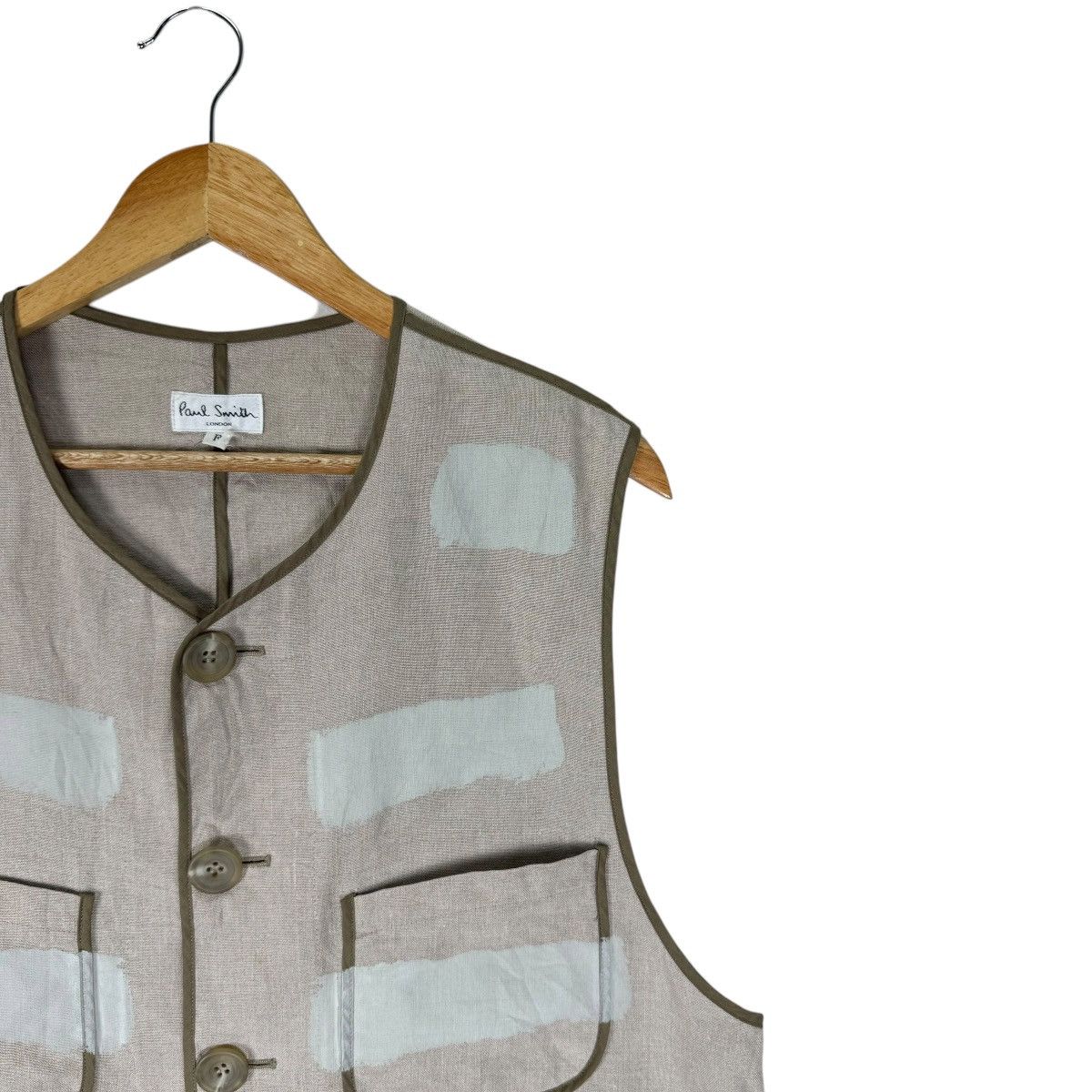 Paul Smith ☀️PAUL SMITH HEMP MULTI POCKET BUTTON VEST Size US M / EU 48-50 / 2 - 4 Thumbnail