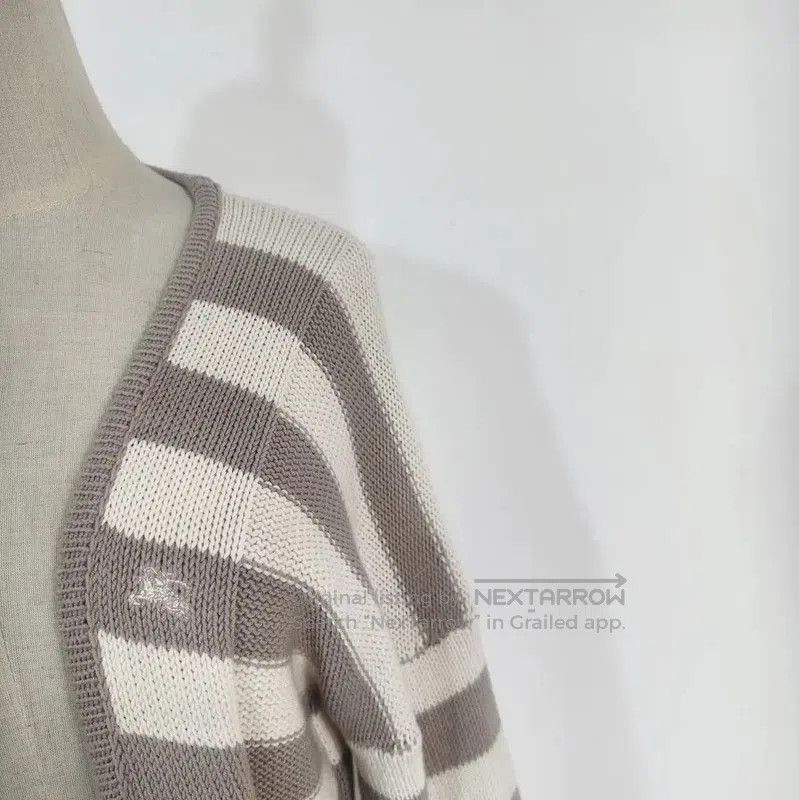 Burberry Burberry Striped Cotton Blend Cardigan. Size M / US 6-8 / IT 42-44 - 4 Thumbnail
