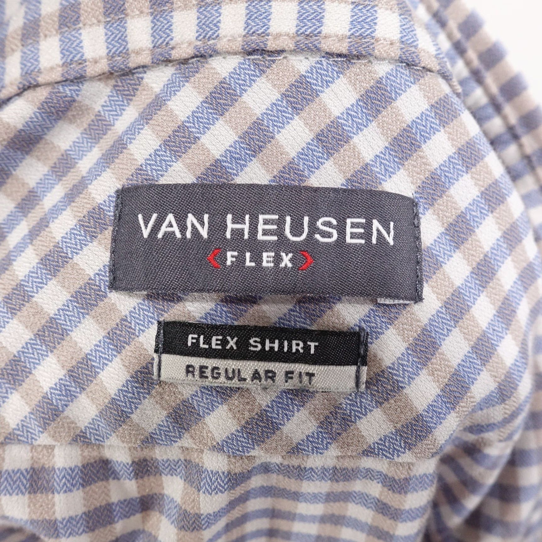 Van Heusen Van Heusen Flex Shirt Mens 16 34/35 Blue Check Regular Fit Long Sleeve -20 Size US L / EU 52-54 / 3 - 6 Thumbnail
