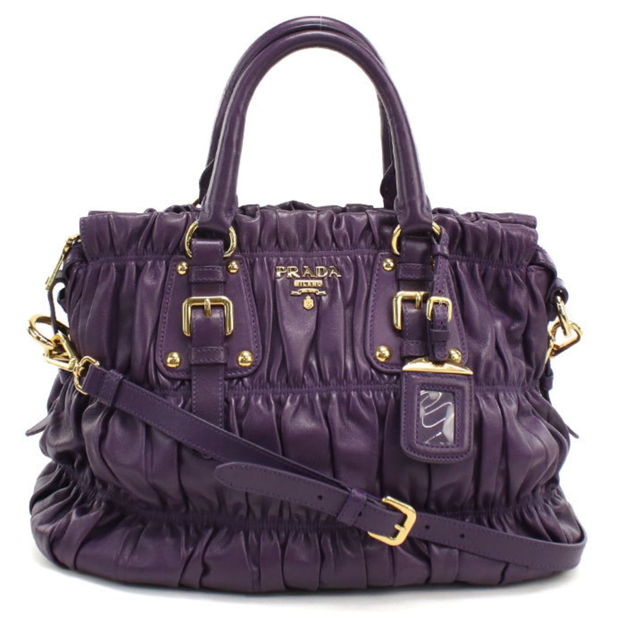 Prada Prada Tote Bag 2-Way Handbag Women's Purple Size ONE SIZE - 1 Thumbnail