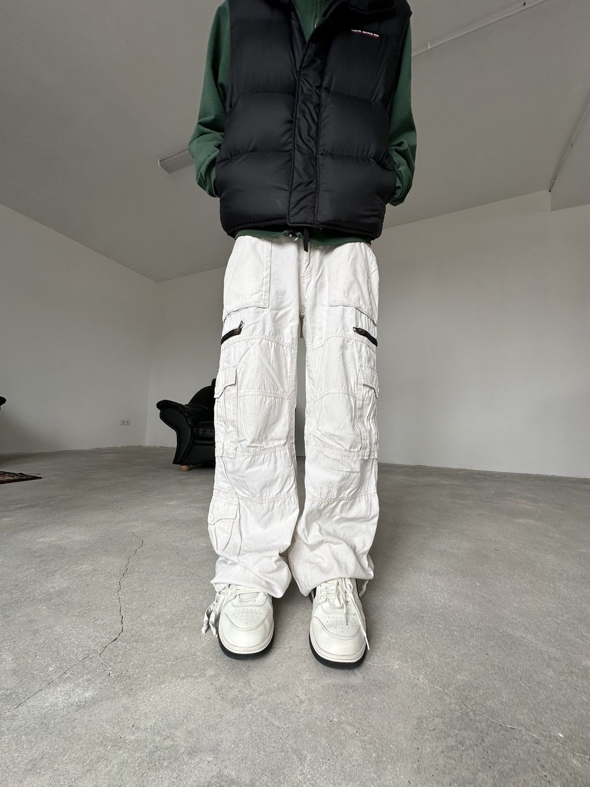Japanese Brand × Vintage Vintage Fishbone Cargo Pants Size US 32 / EU 48 - 3 Thumbnail