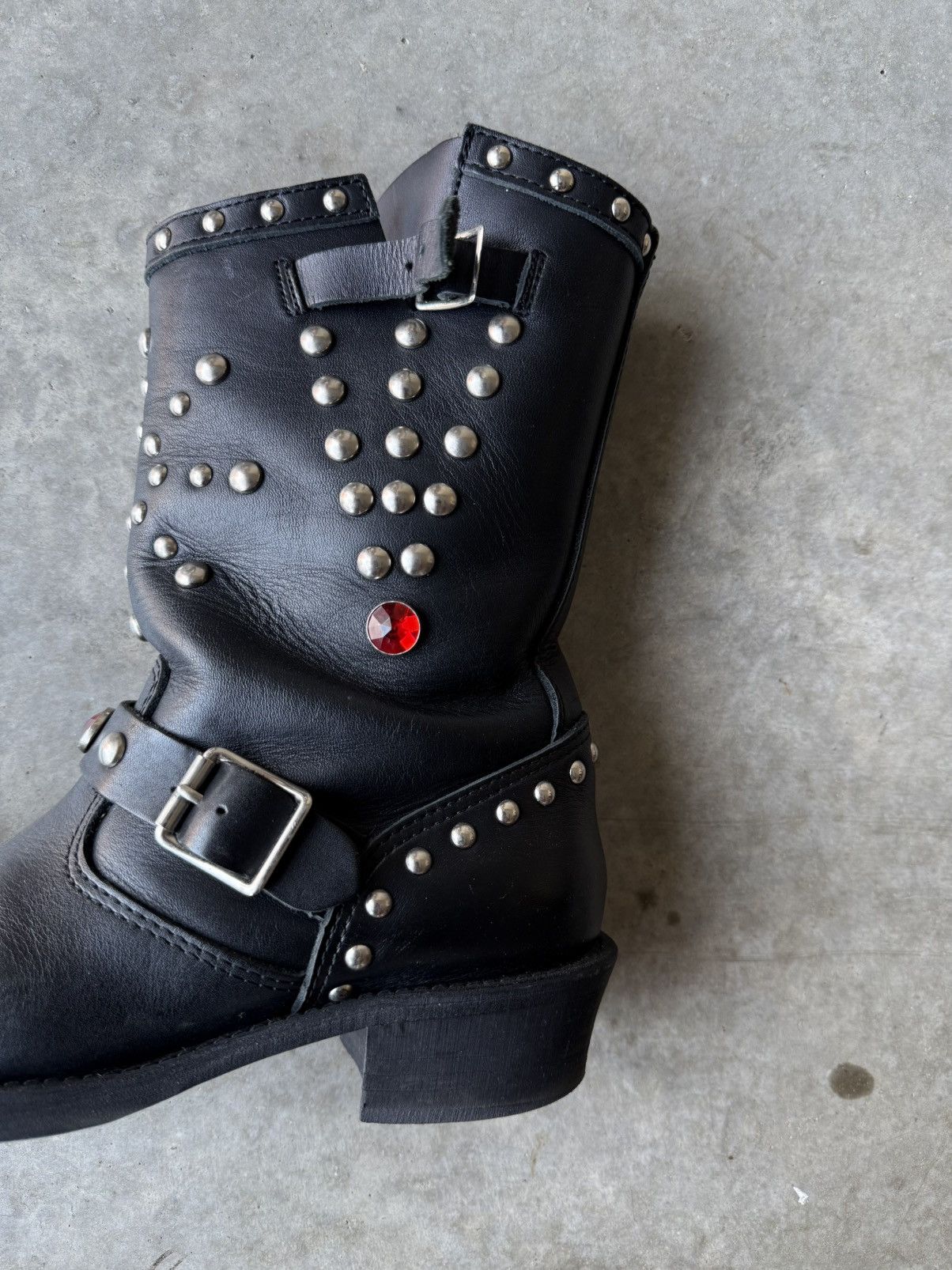 Junya Watanabe Junya Watanabe AW2002 Studded Engineer Gem Stone Boots Size US 8.5 / EU 41-42 - 7 Thumbnail