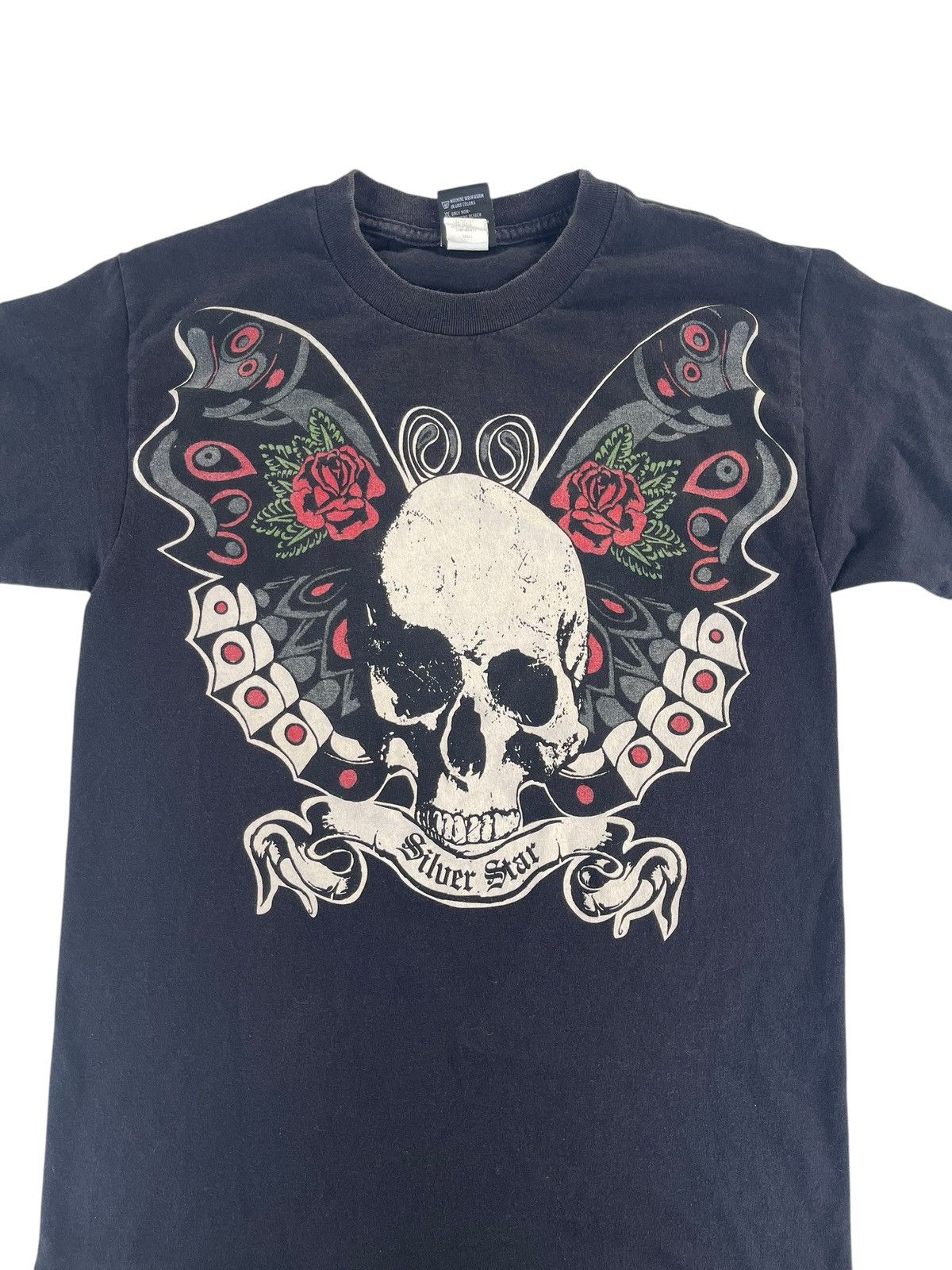 Vintage Vintage Skull Wing Silver Star Shirt Tee Size US S / EU 44-46 / 1 - 2 Thumbnail